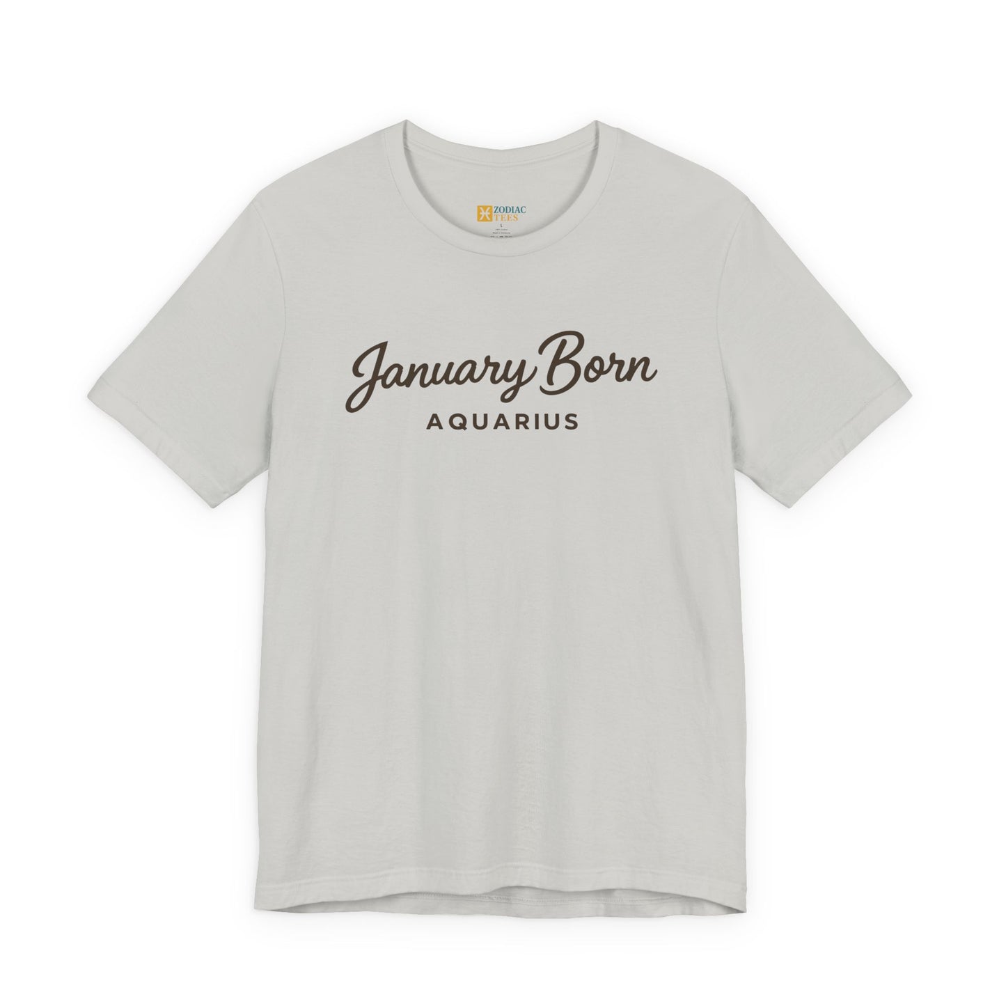 January Born Aquarius T-Shirt – Minimal Zodiac Birthday Tee