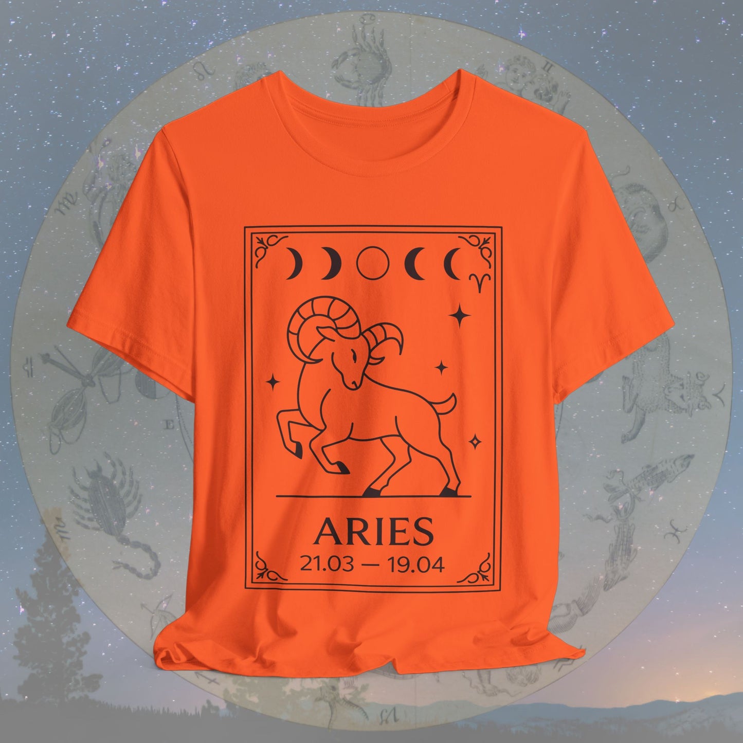 Minimalist Aries Zodiac T-Shirt