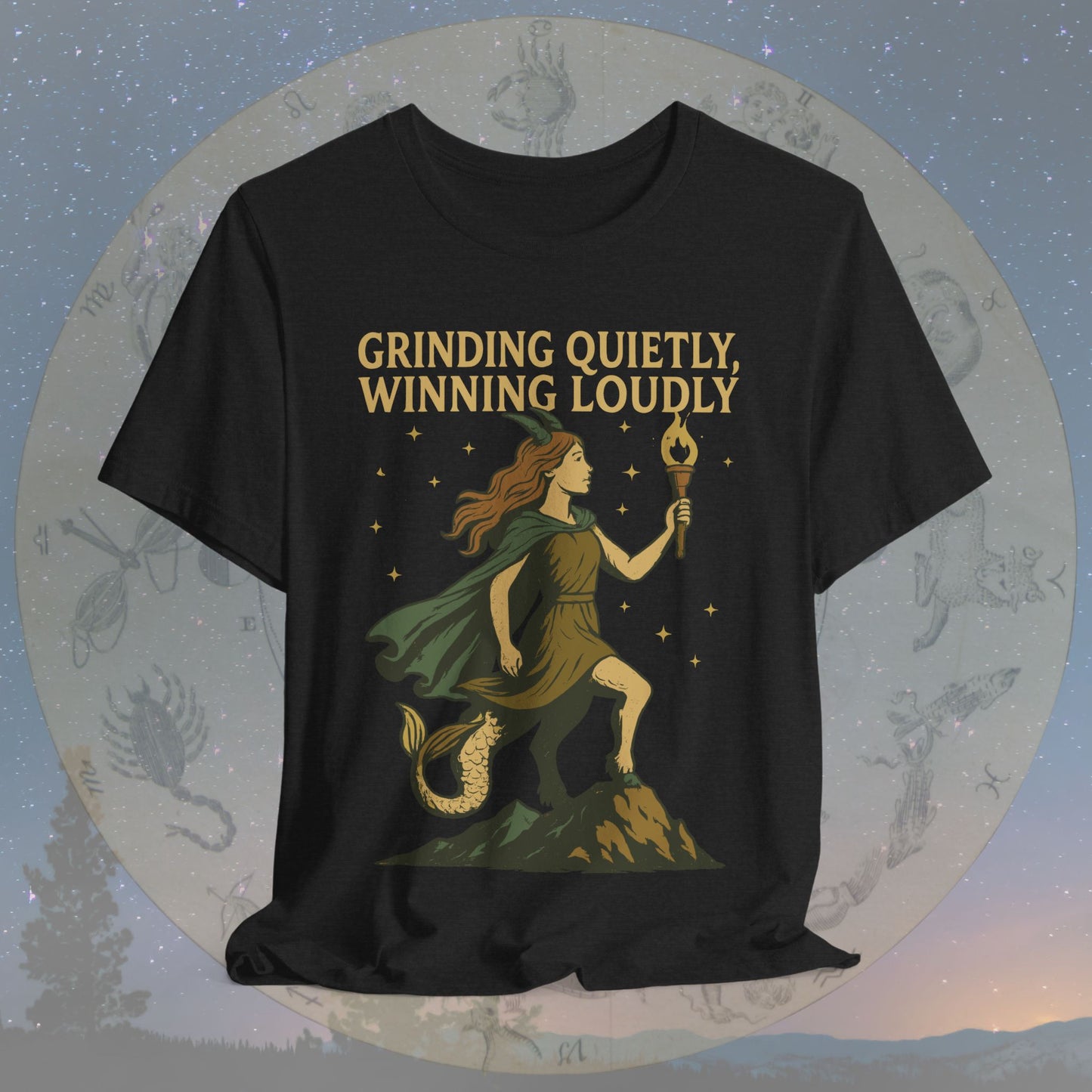 Ambitious Capricorn Grinding Quietly Winning Loudly T-Shirt
