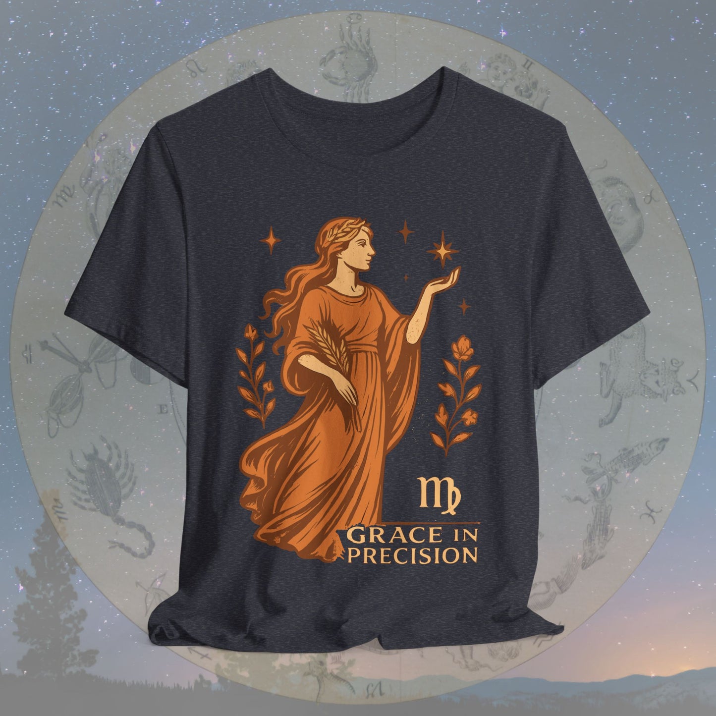 Elegant Grace in Precision Virgo T-Shirt