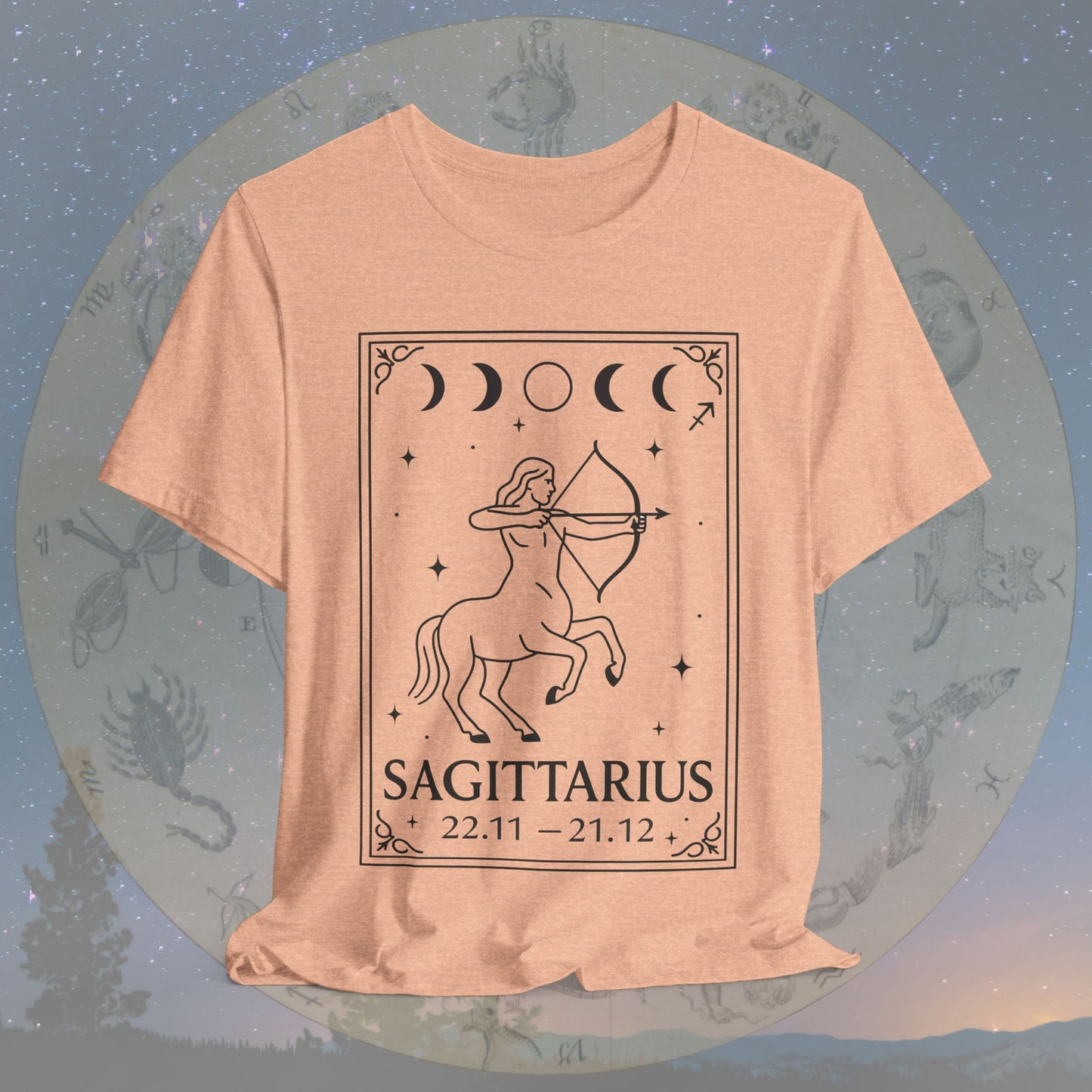 Minimalist Sagittarius Zodiac T-Shirt