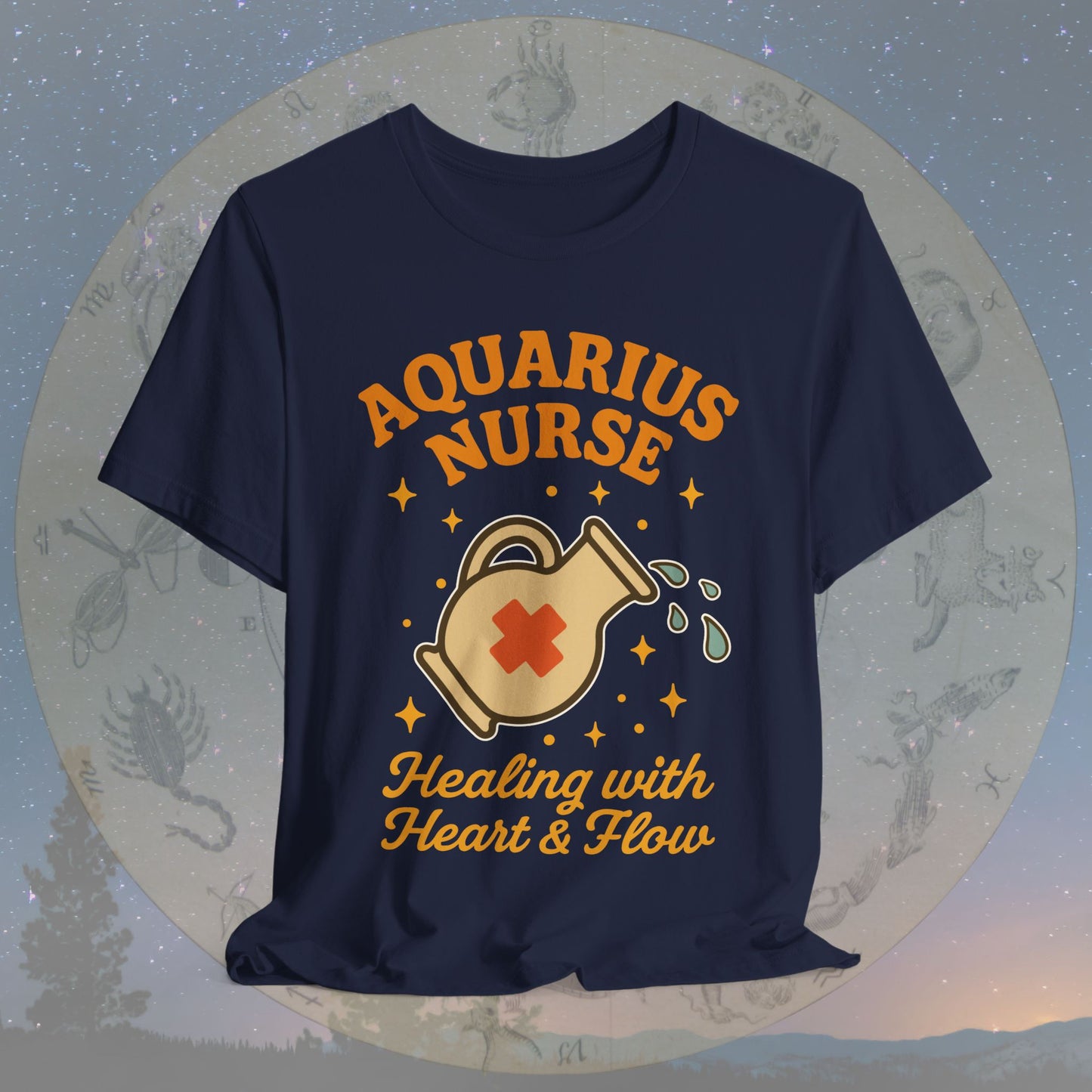 Healing with Heart & Flow Aquarius Nurse T-Shirt