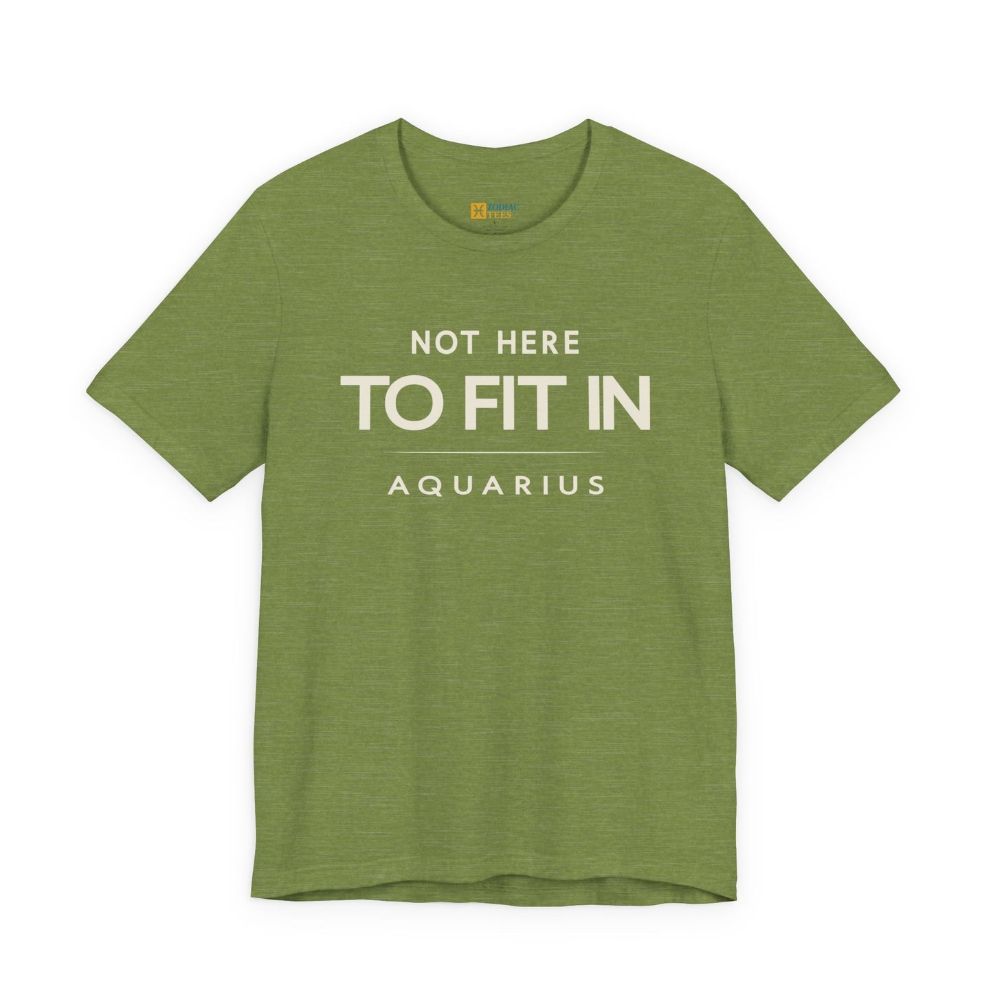Aquarius Not Here to Fit In T-Shirt – Rebel Zodiac Attitude Tee