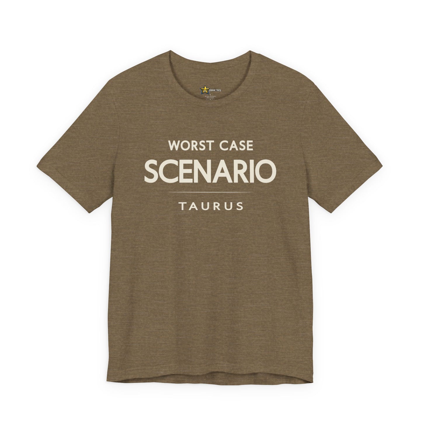 Taurus No-Nonsense Zodiac T-Shirt – Worst Case Scenario Attitude Tee