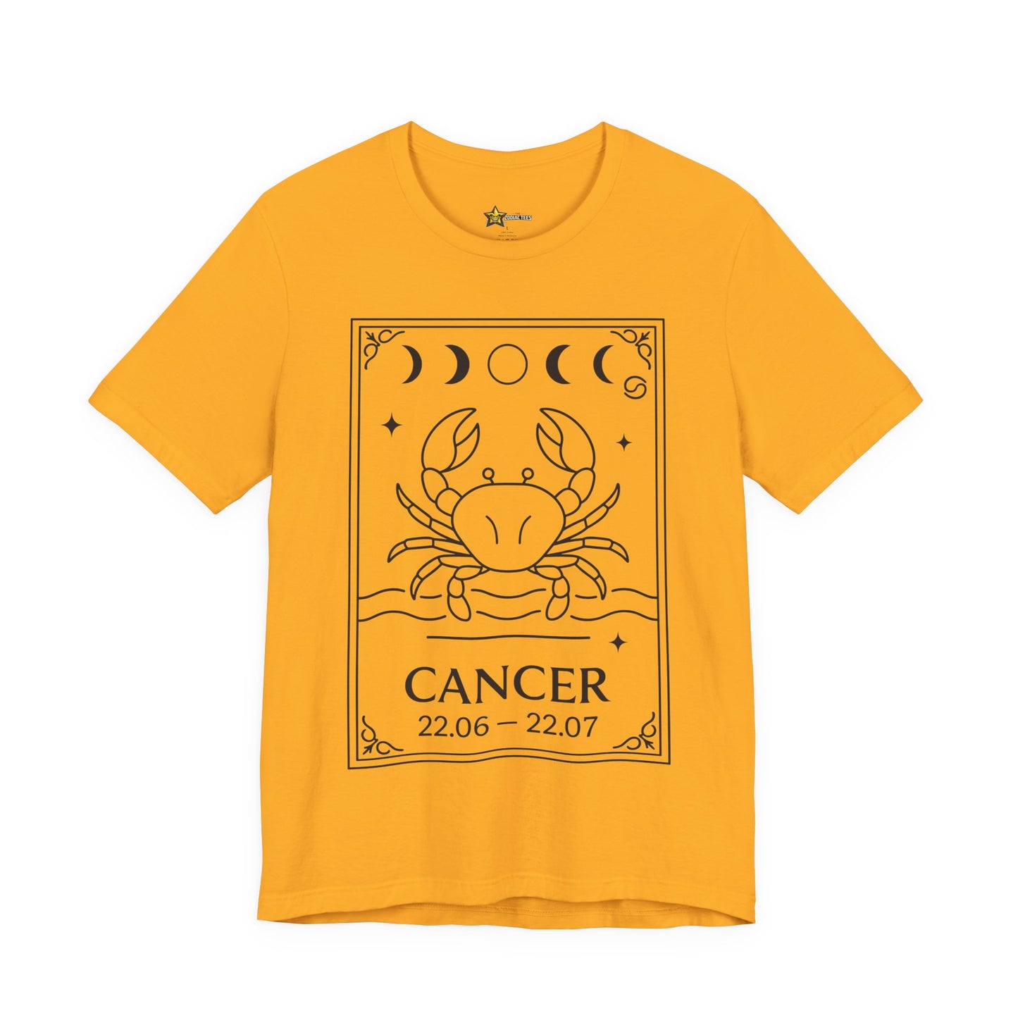 Cancer Minimal Zodiac T-Shirt – Lunar Crab Statement Tee