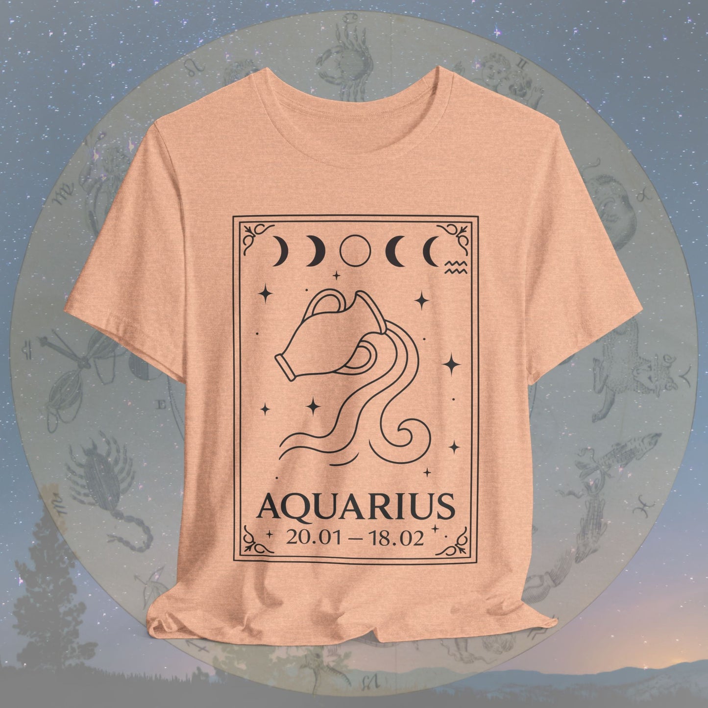 Minimalist Aquarius Zodiac T-Shirt