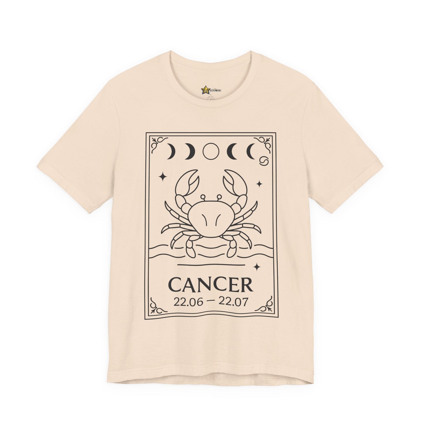Cancer Minimal Zodiac T-Shirt – Lunar Crab Statement Tee
