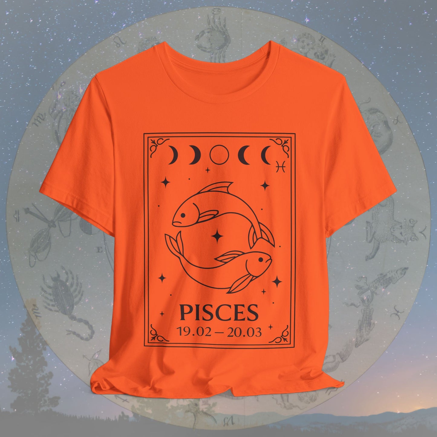 Minimalist Pisces Zodiac T-Shirt