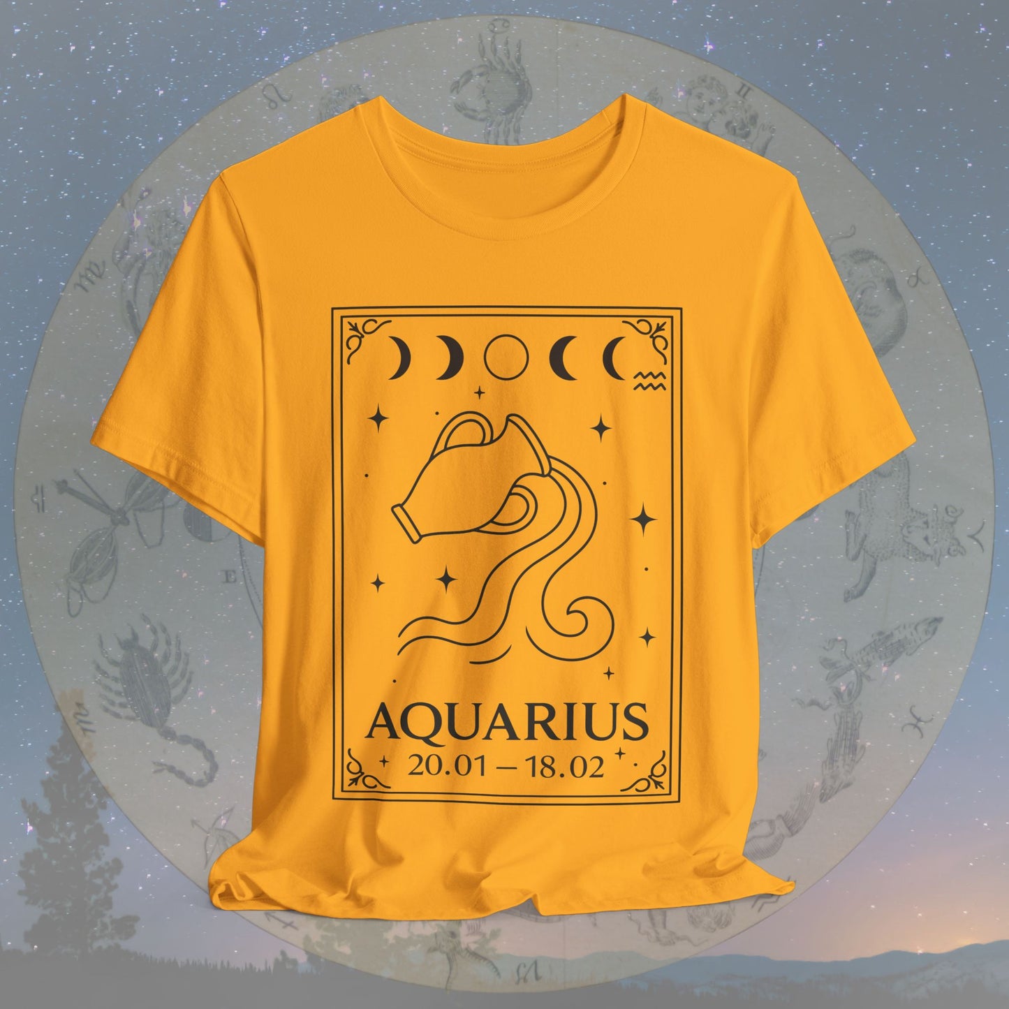 Minimalist Aquarius Zodiac T-Shirt