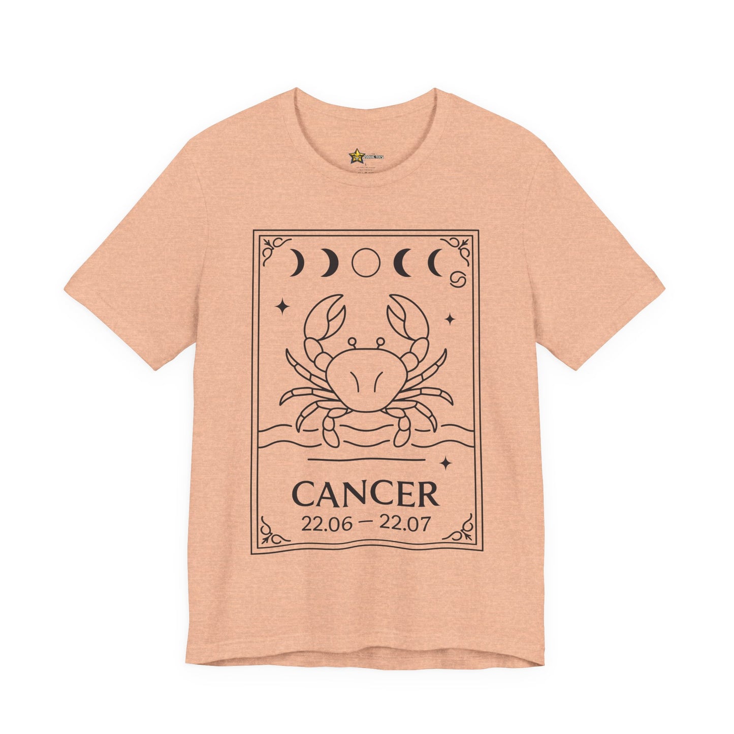 Cancer Minimal Zodiac T-Shirt – Lunar Crab Statement Tee