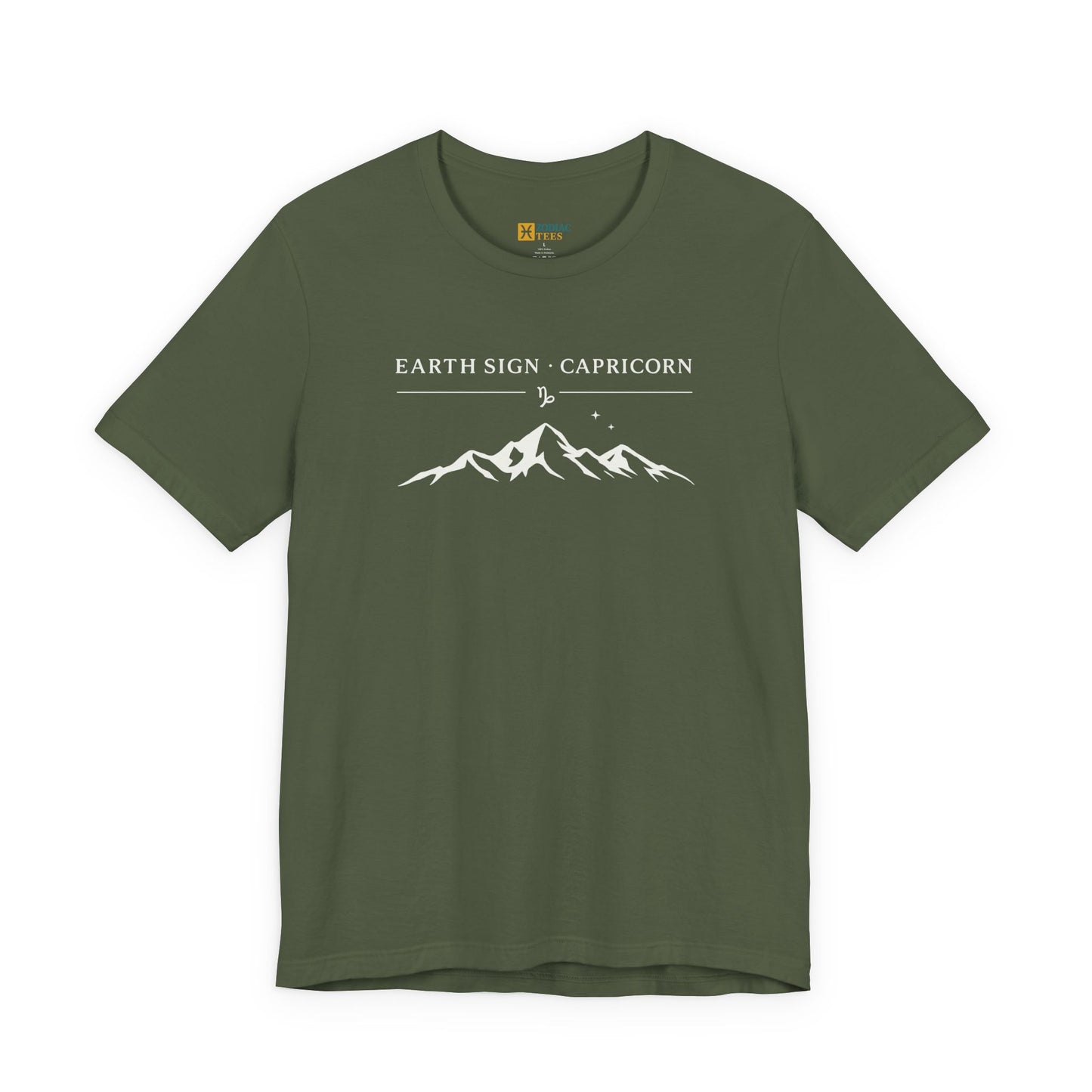 Capricorn Earth Sign T-Shirt – Minimal Mountain Astrology Tee