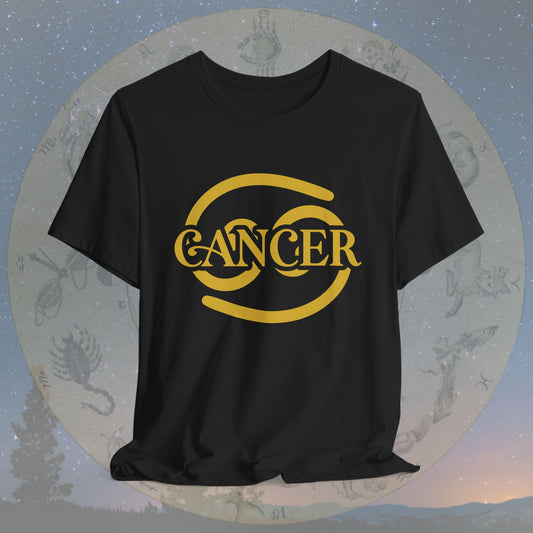 Cancer Golden Zodiac Symbol T-Shirt
