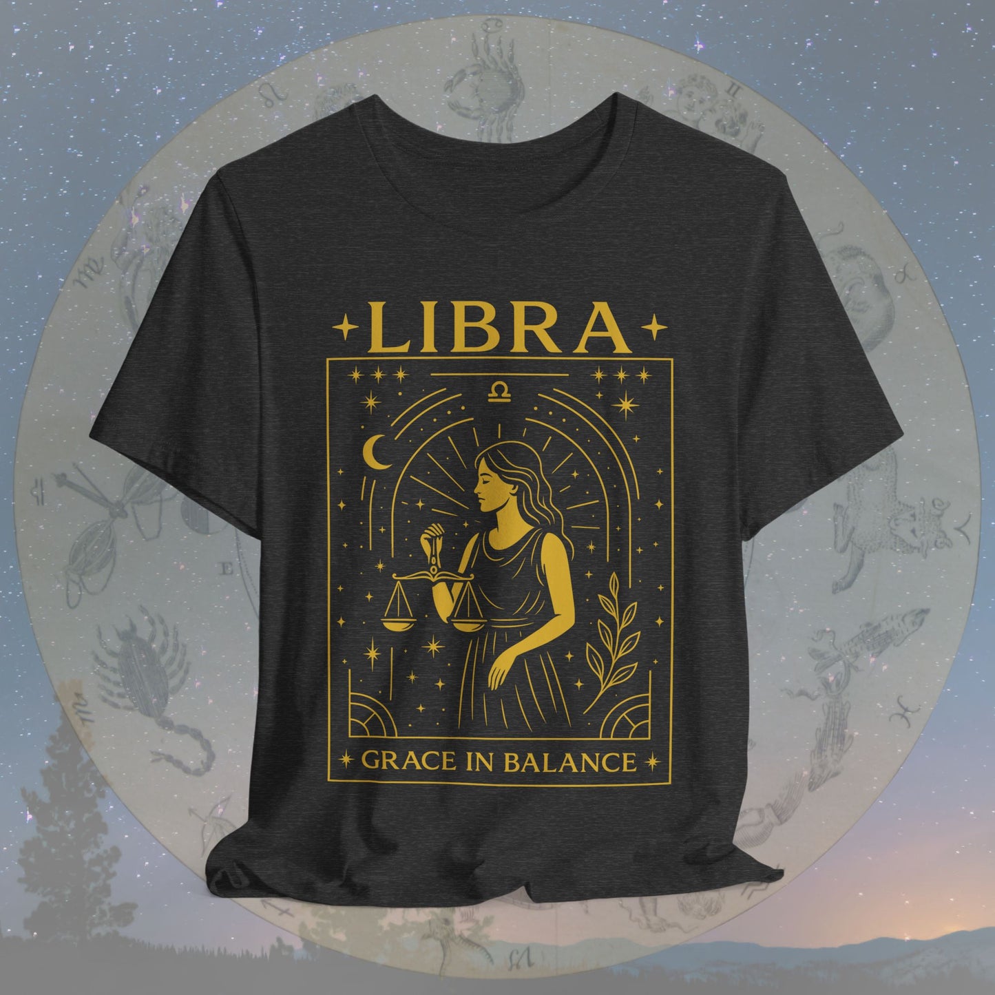 Elegant Grace in Balance Libra T-Shirt
