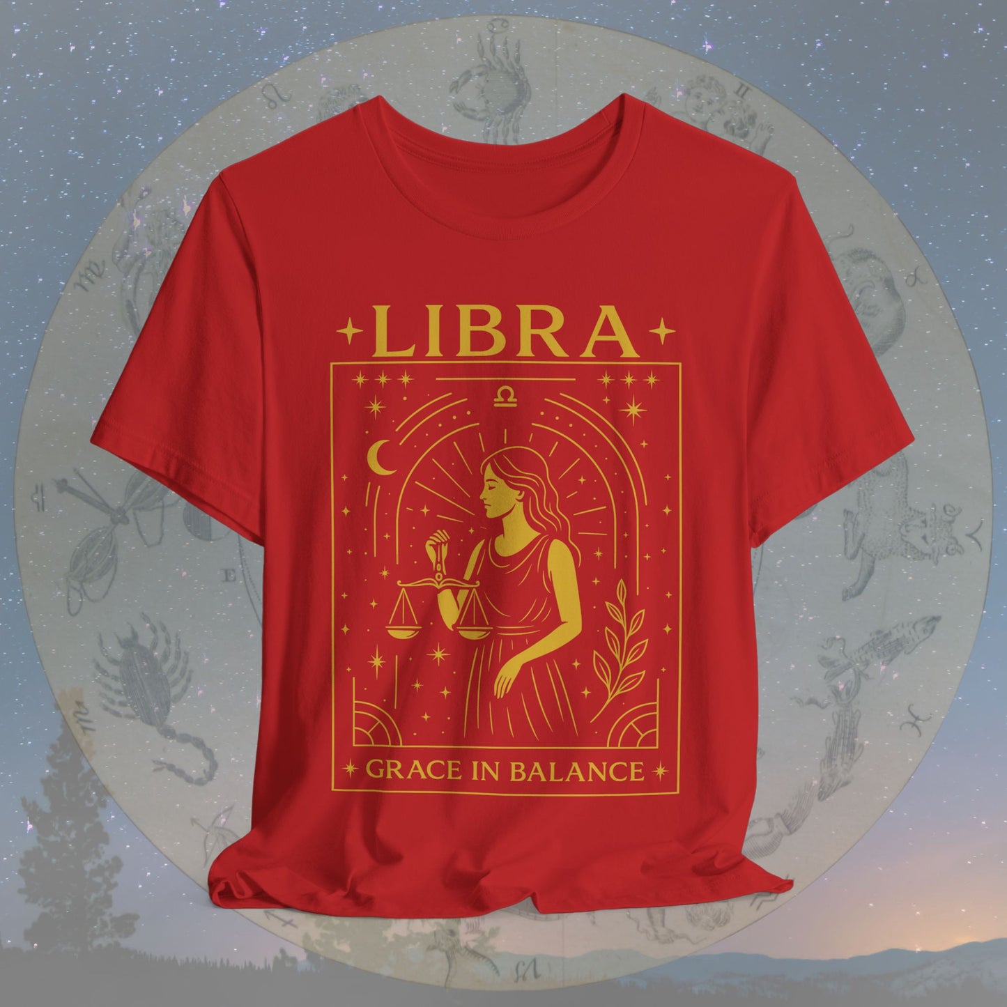 Elegant Grace in Balance Libra T-Shirt