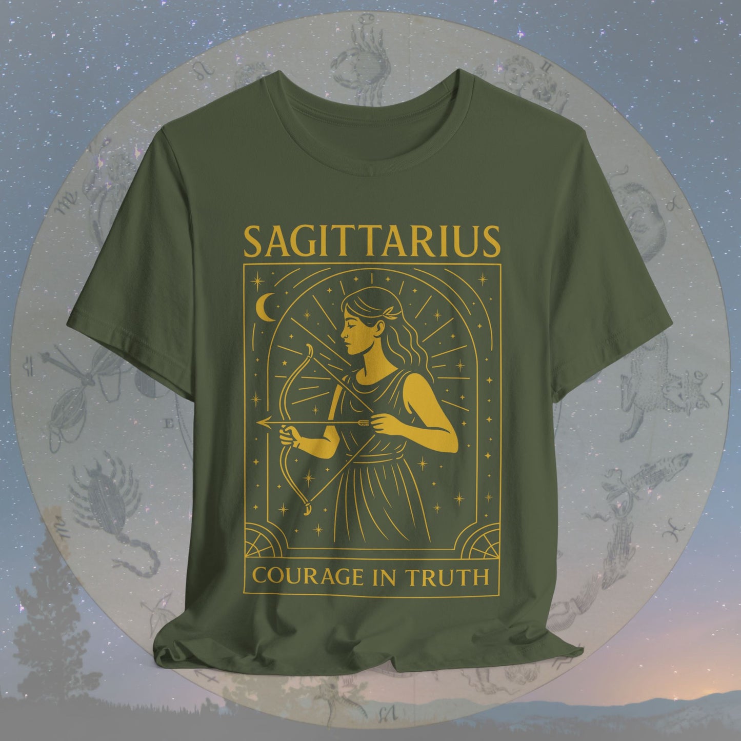 Bold Courage in Truth Sagittarius T-Shirt
