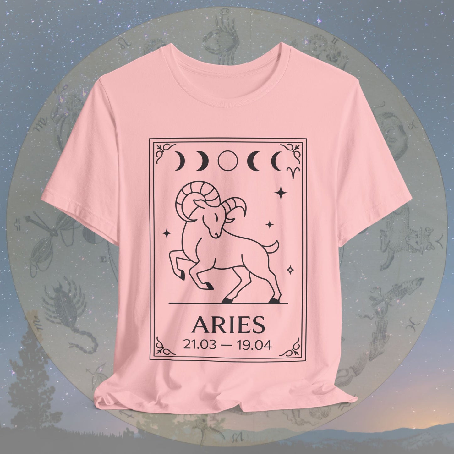 Minimalist Aries Zodiac T-Shirt