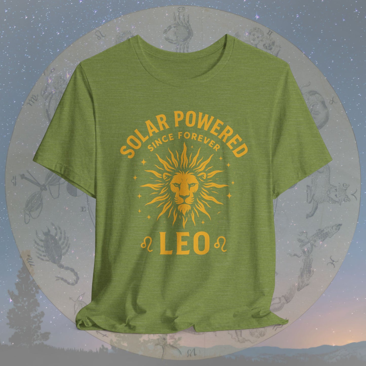 Solar Powered Leo Zodiac Sign T-Shirt