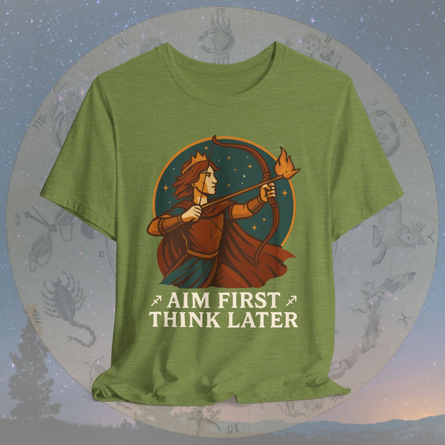 Adventurous Sagittarius Aim First Think Later T-Shirt