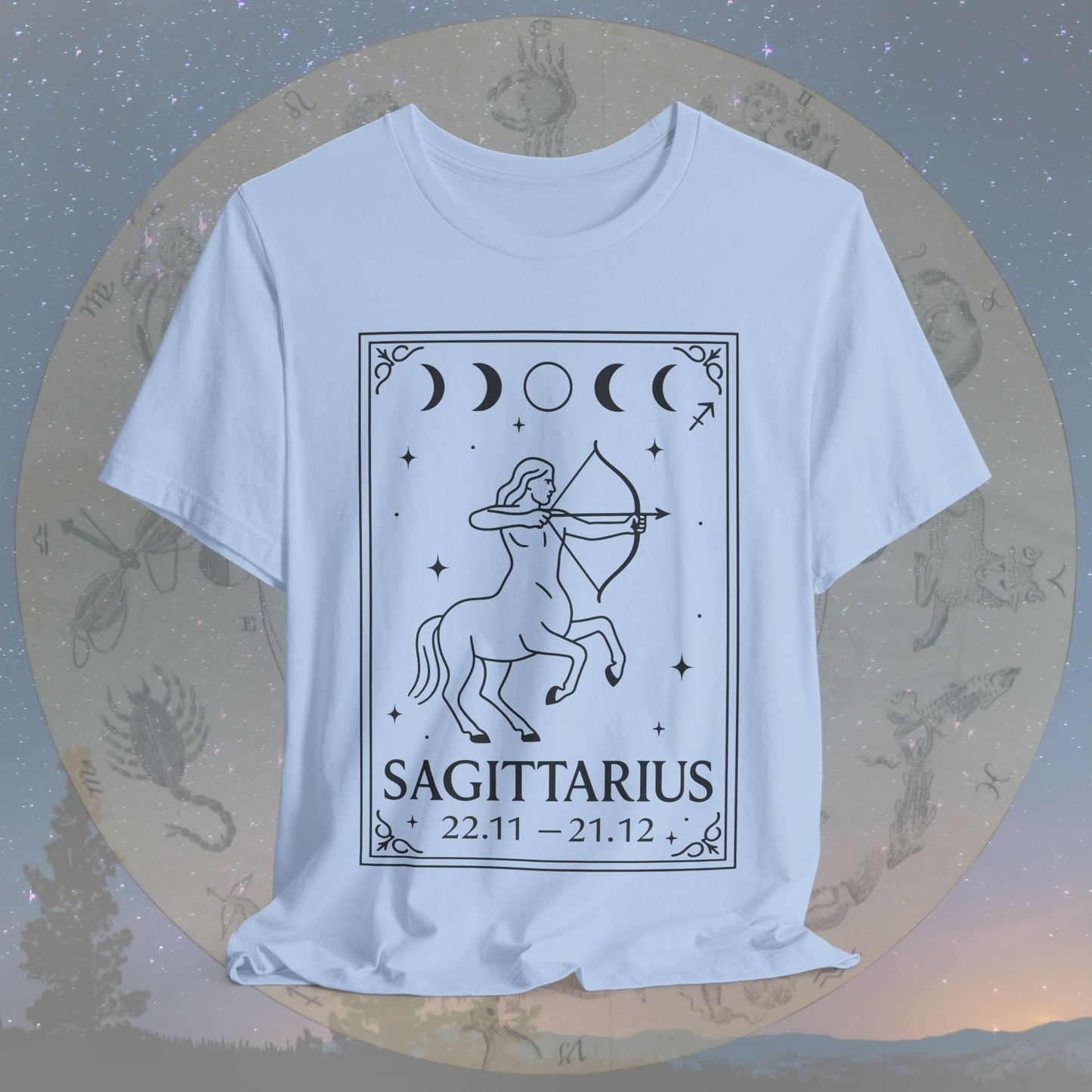 Minimalist Sagittarius Zodiac T-Shirt