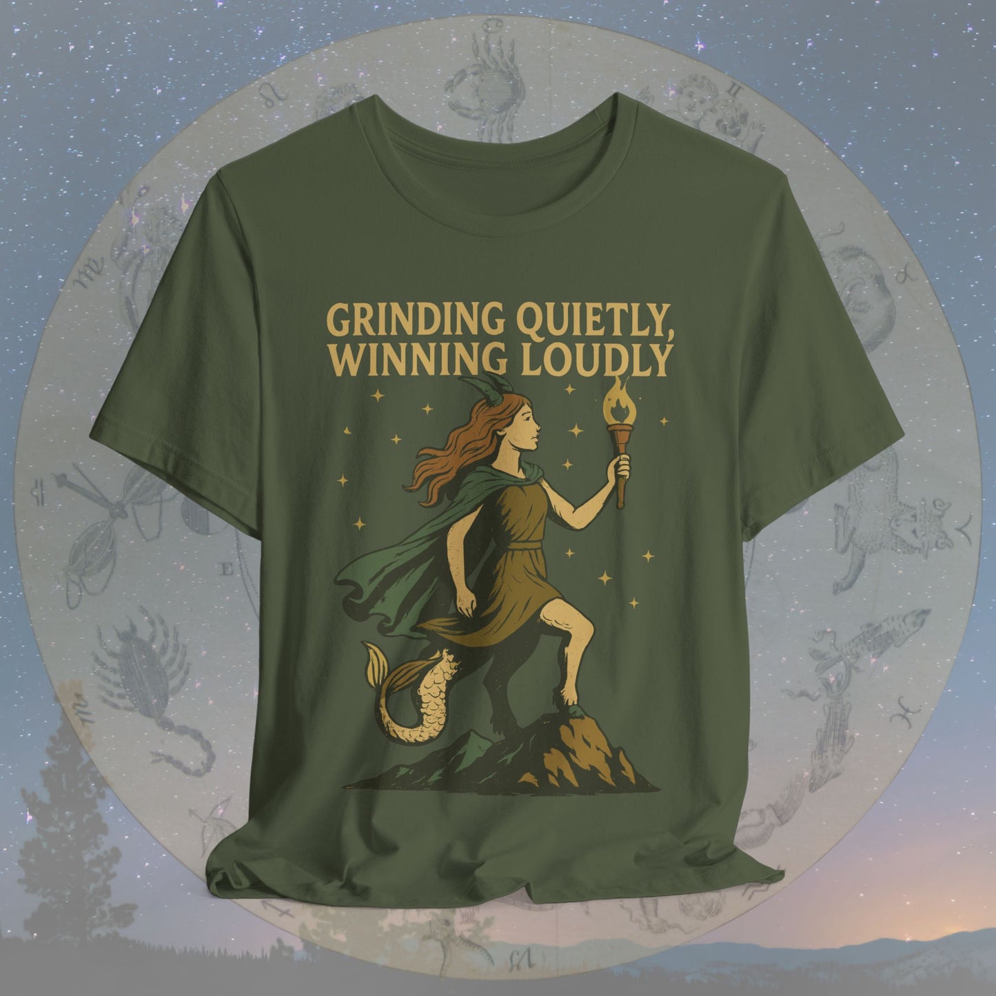 Ambitious Capricorn Grinding Quietly Winning Loudly T-Shirt