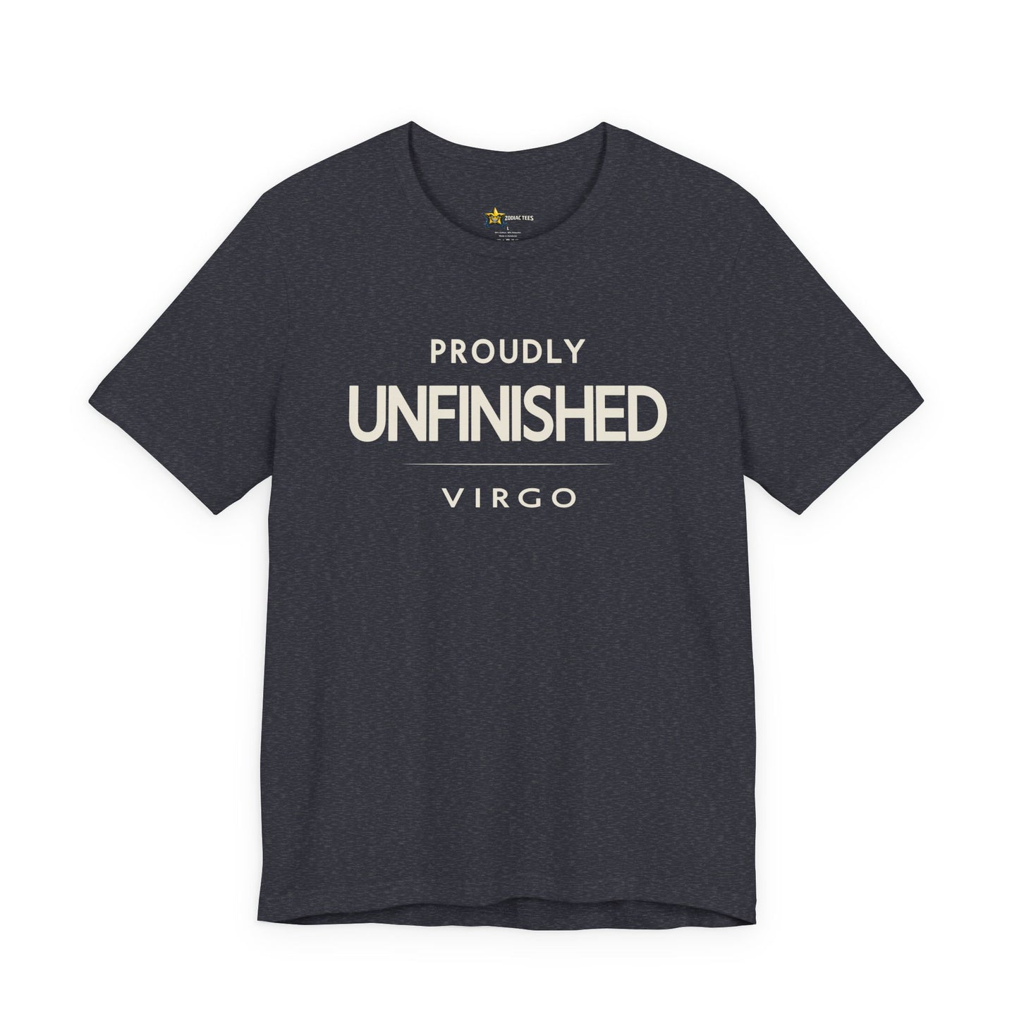 Virgo Minimal Zodiac T-Shirt – Proudly Unfinished Mindset Tee