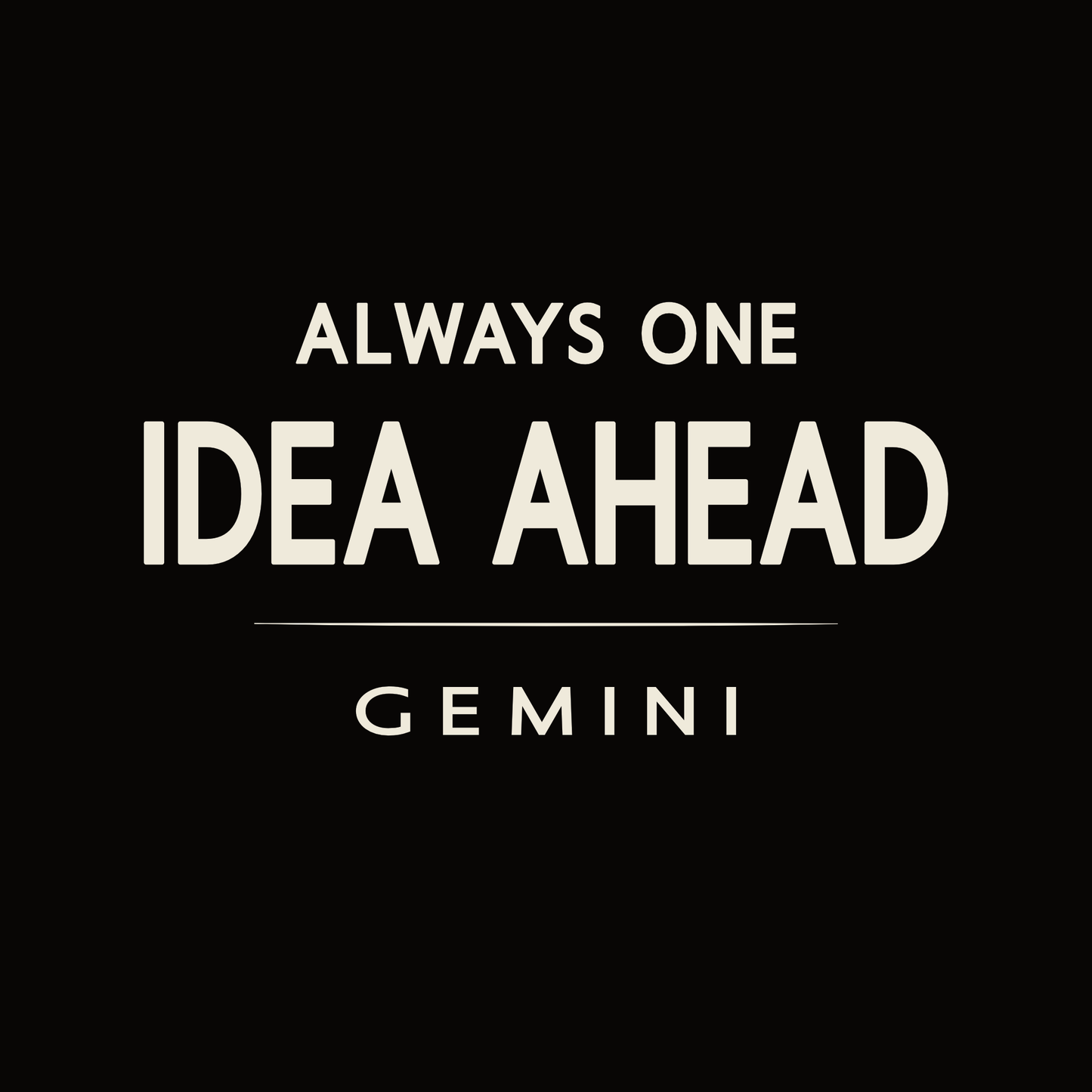 Gemini t-shirt design with minimalist typography quote and clean centered layout