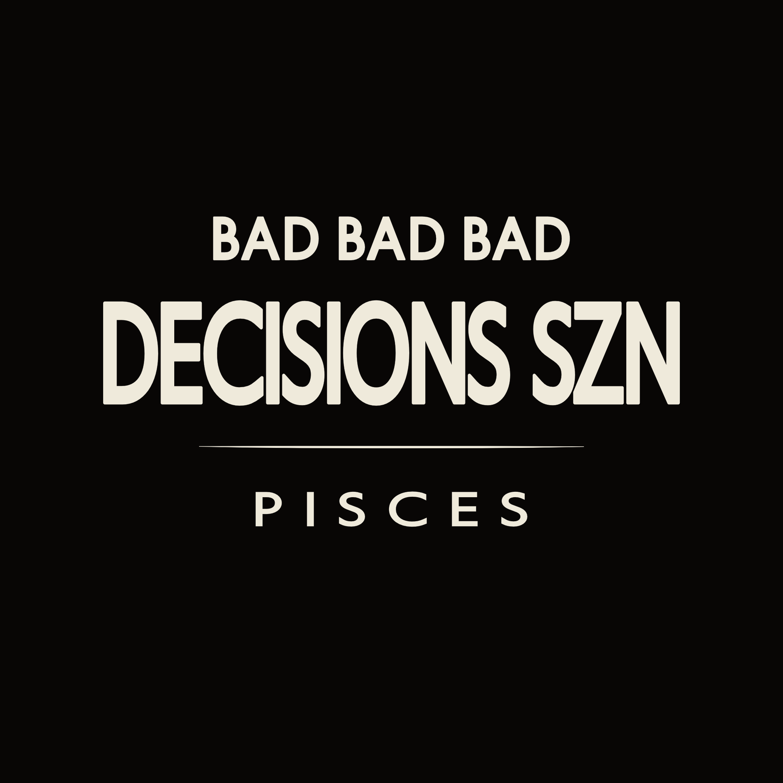 Pisces t-shirt design with minimalist typography quote and clean centered layout