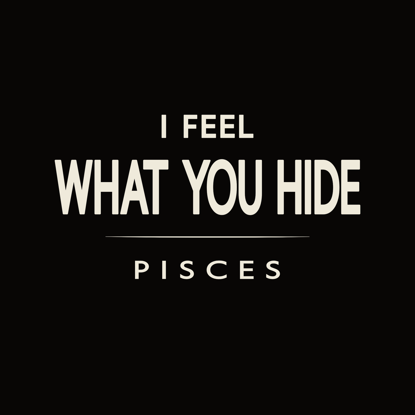Pisces t-shirt design with minimalist typography quote and clean centered layout