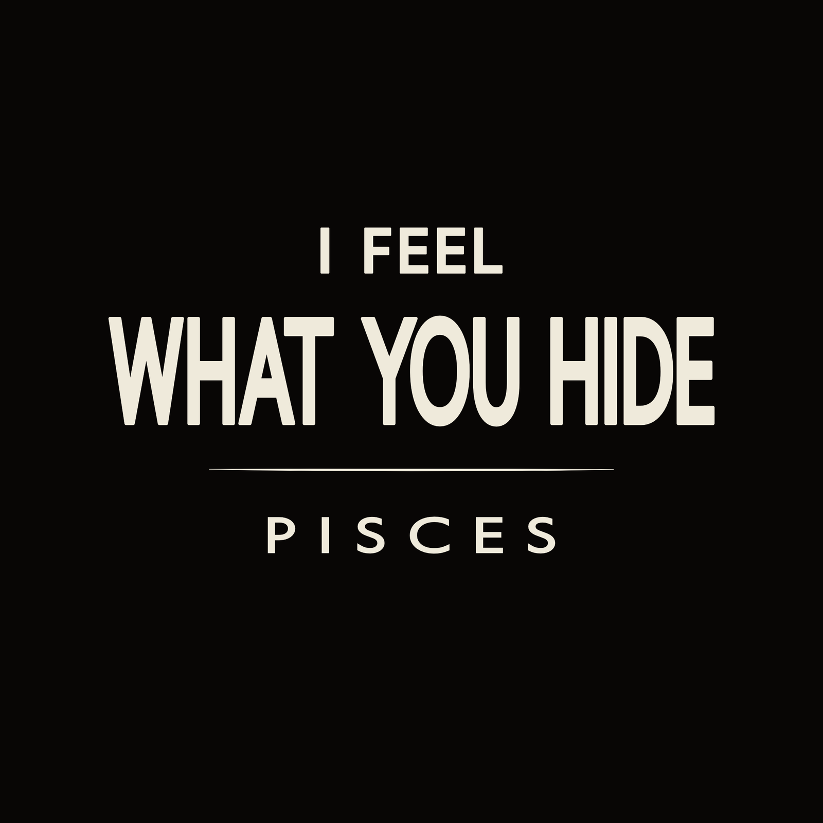 Pisces t-shirt design with minimalist typography quote and clean centered layout