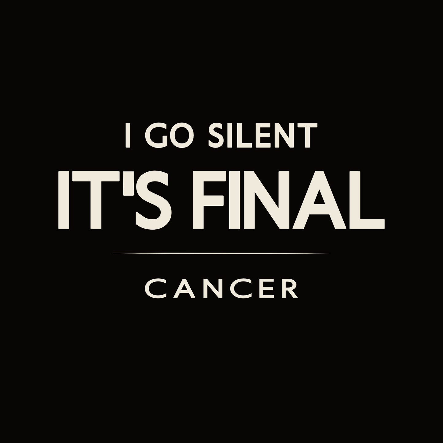Cancer t-shirt design with minimalist typography quote and clean centered layout
