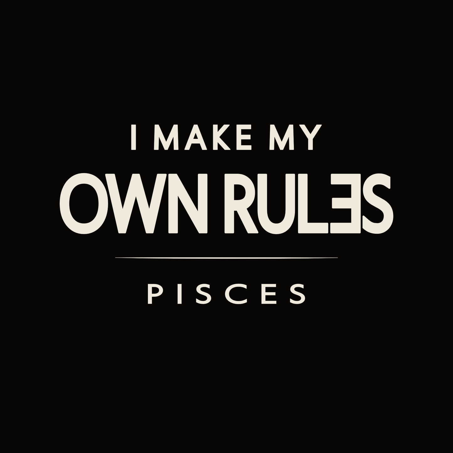 Pisces t-shirt design with minimalist typography quote and clean quote layout.