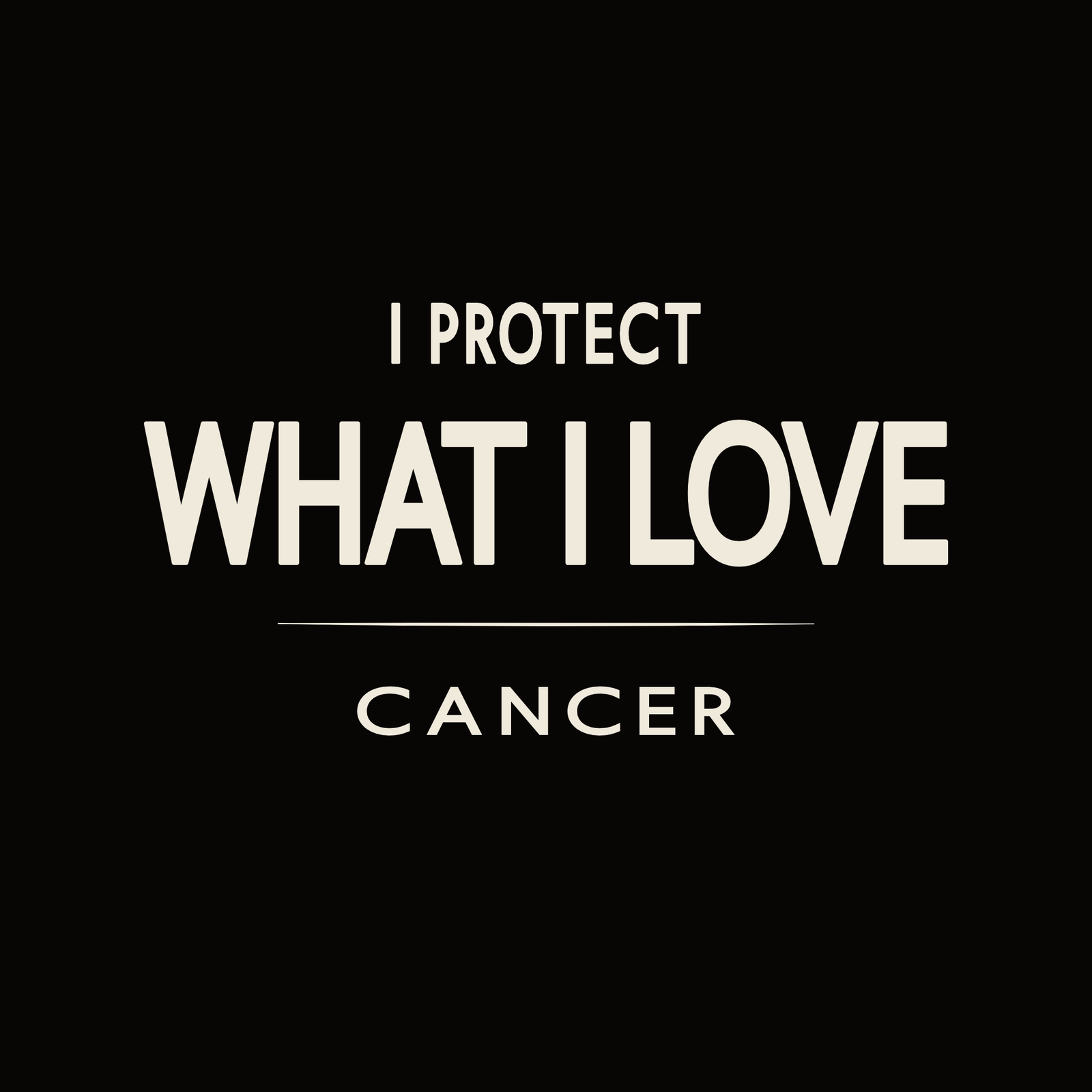 Cancer t-shirt design with minimalist typography quote and clean centered layout