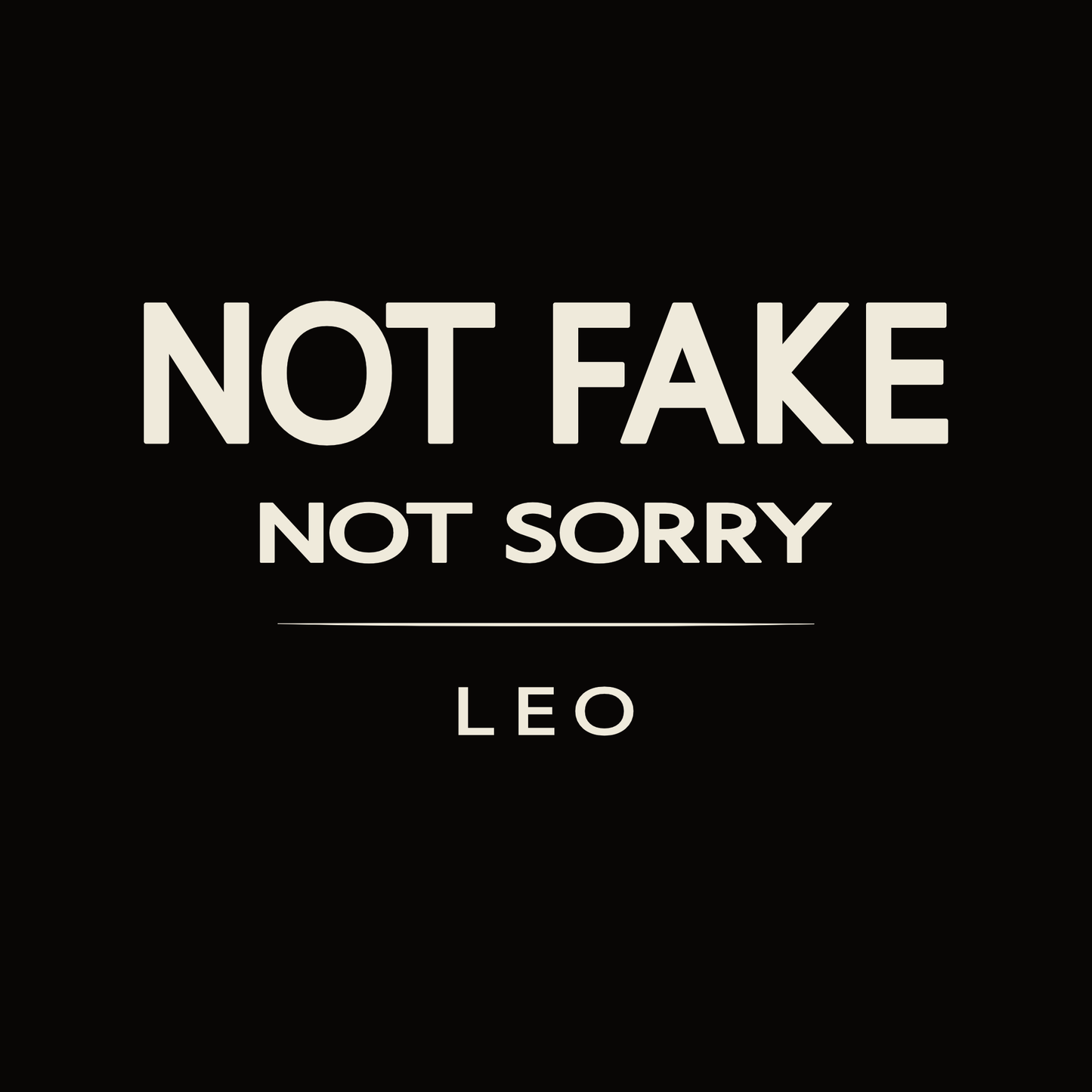 Leo t-shirt design with minimalist typography quote and clean centered layout