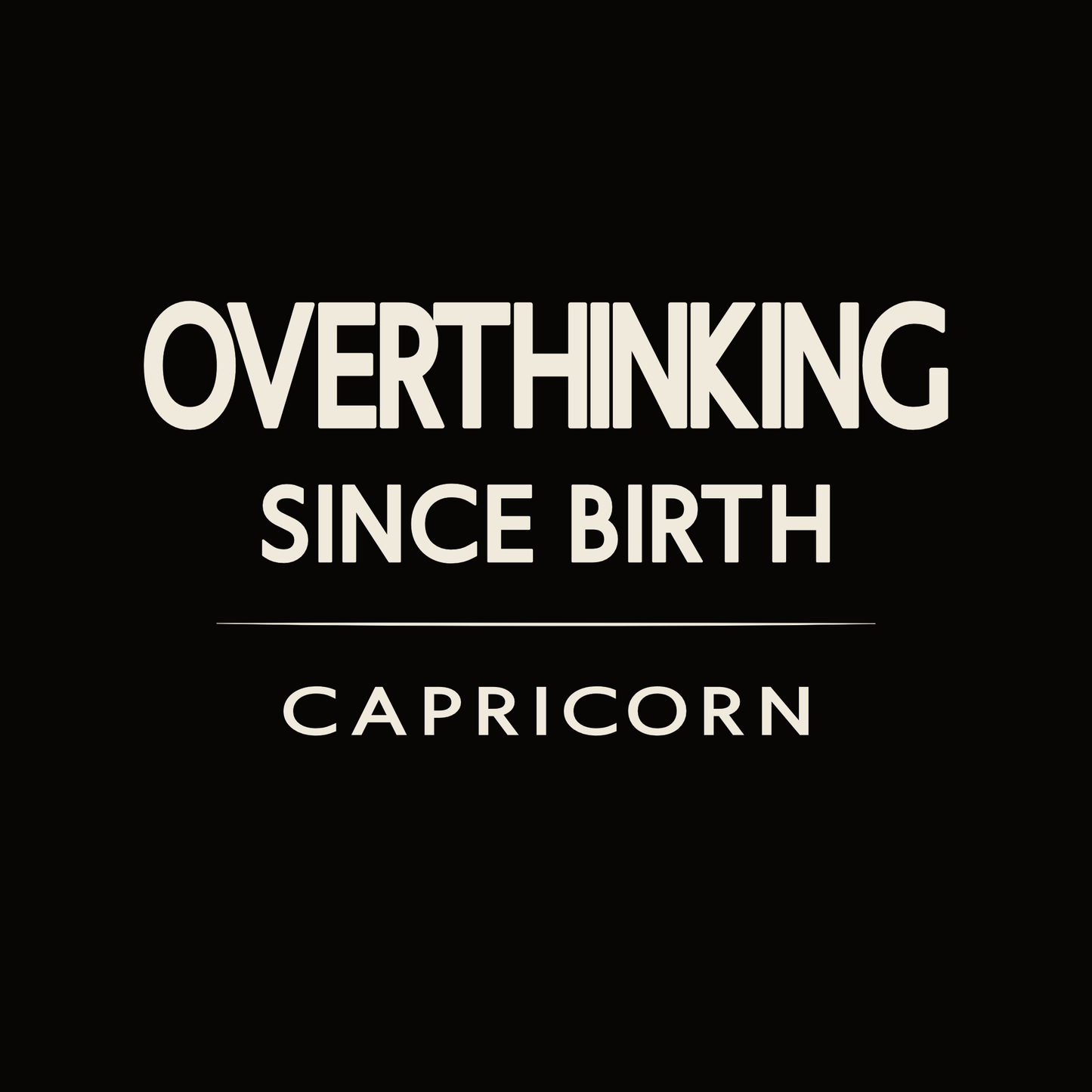 Capricorn t-shirt design with minimalist typography quote and clean centered layout