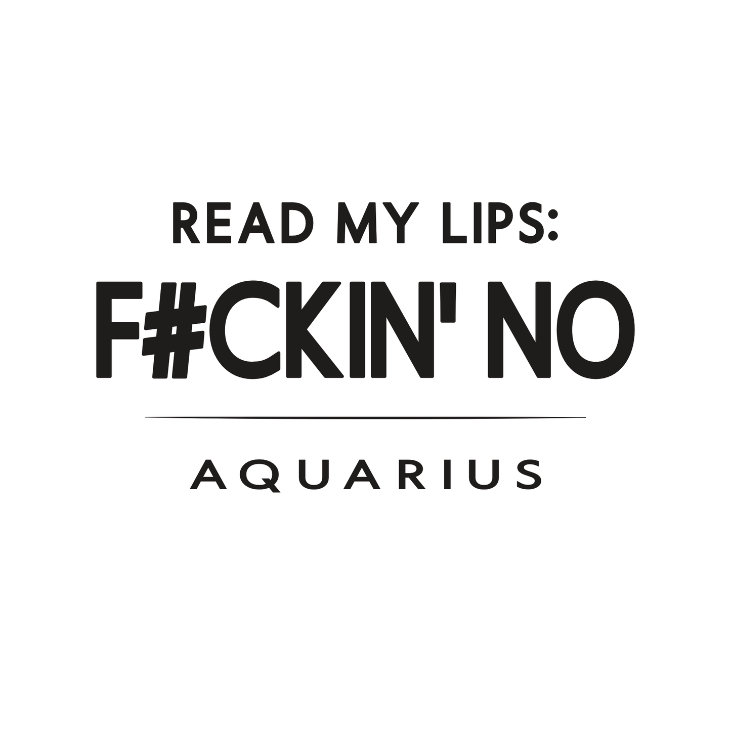 Aquarius t-shirt design with minimalist typography quote and clean centered layout