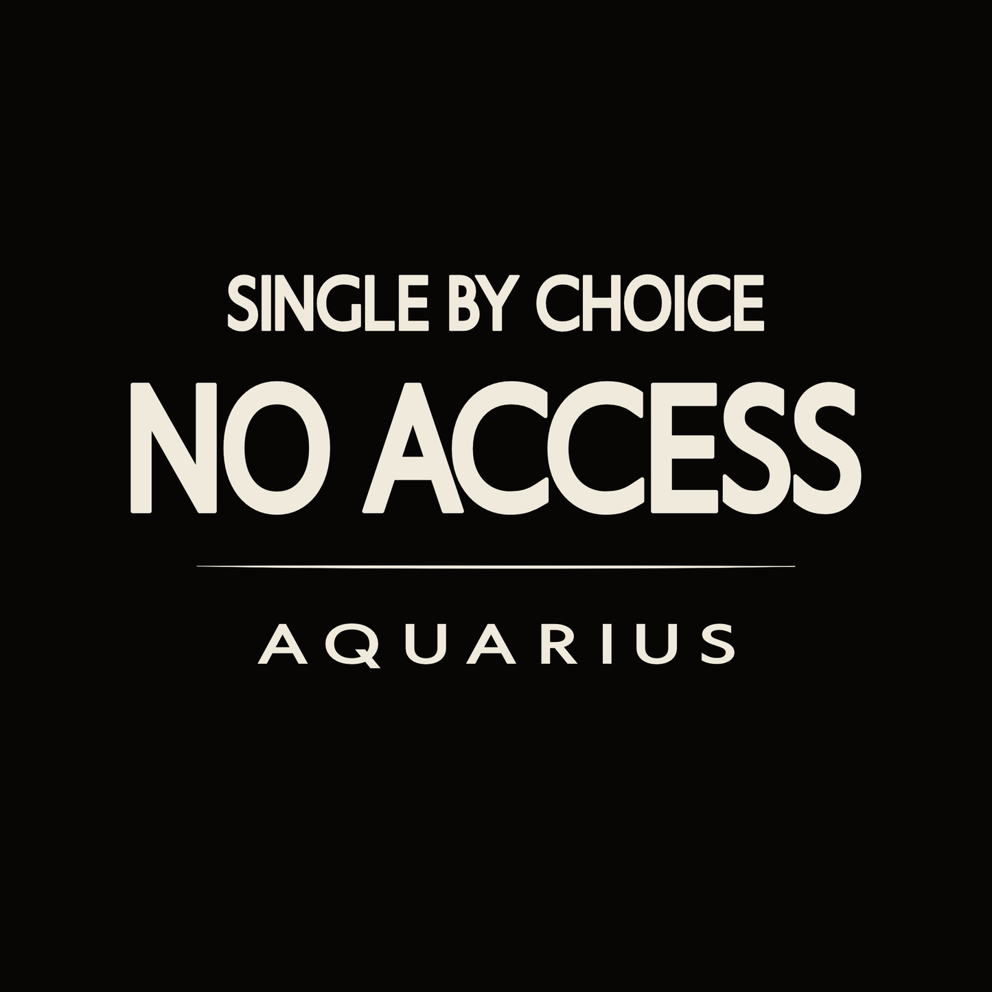 Aquarius t-shirt design with minimalist typography quote and clean centered layout