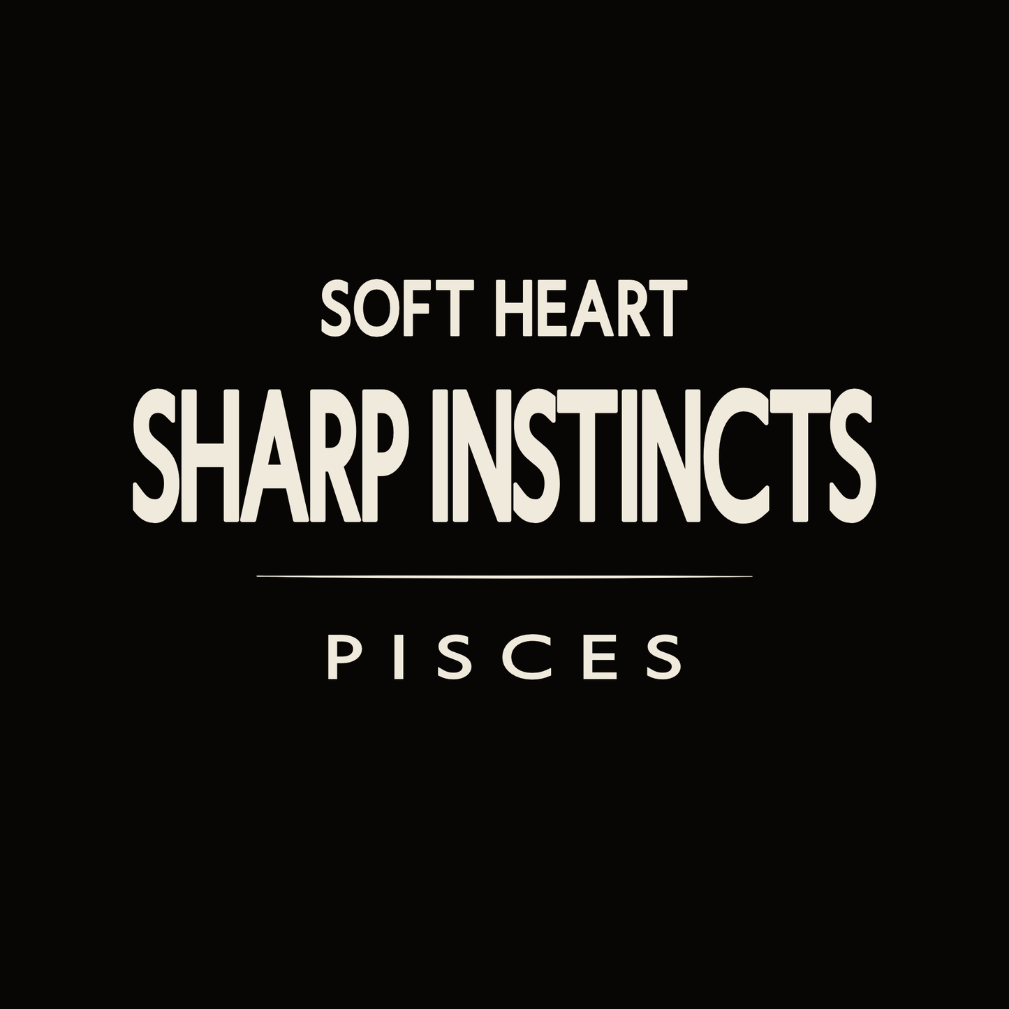 Pisces t-shirt design with minimalist typography quote and clean centered layout