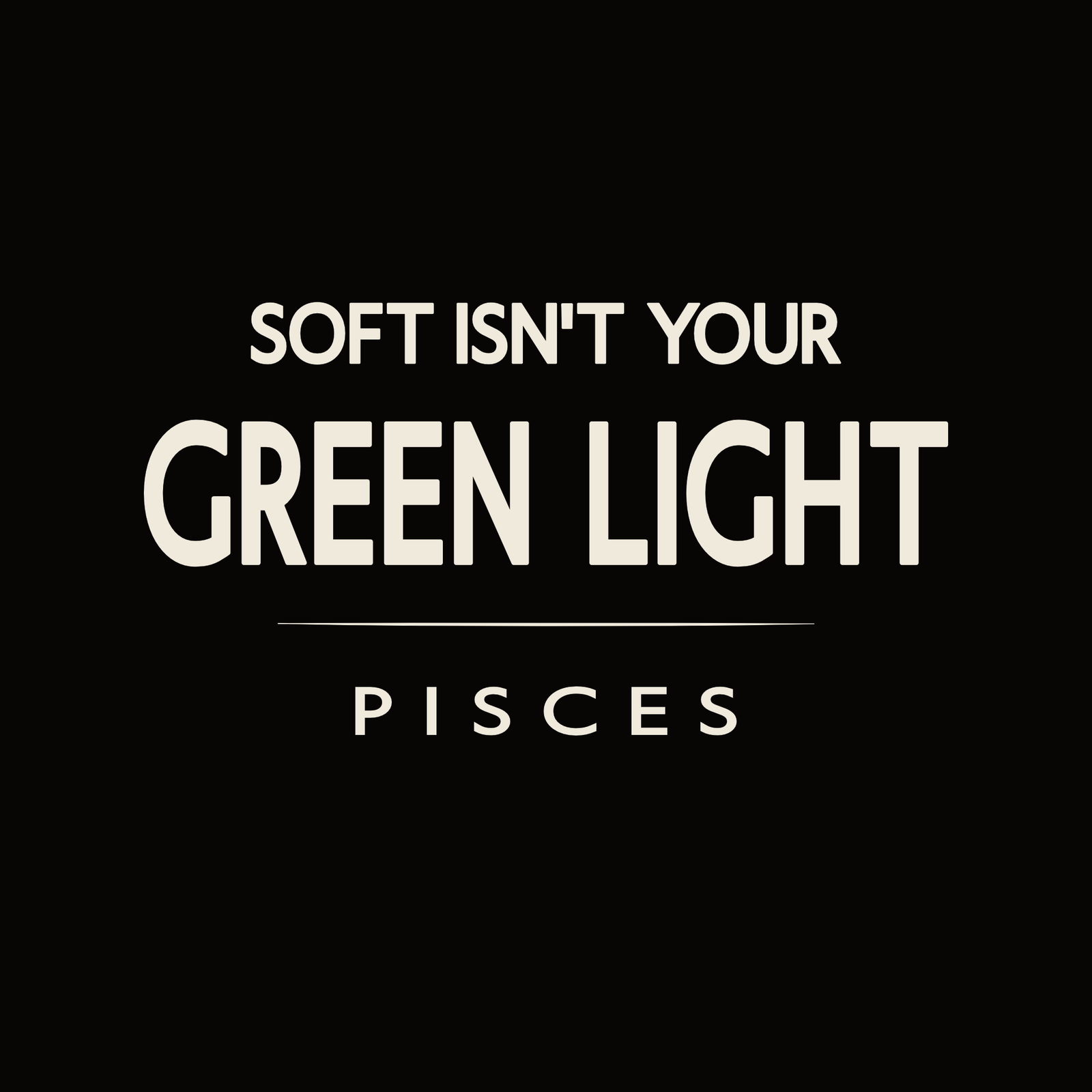 Pisces t-shirt design with minimalist typography quote and clean centered layout