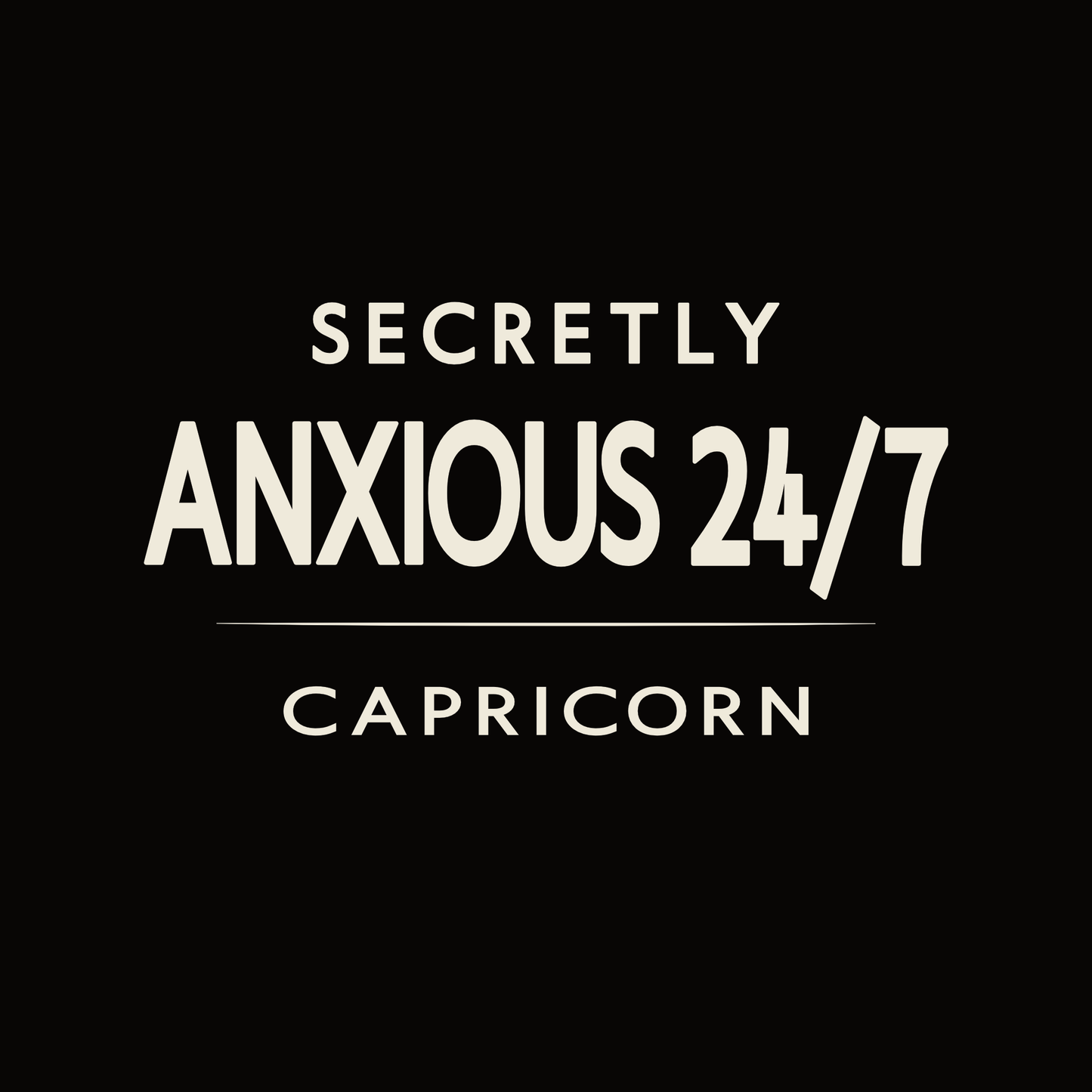 Capricorn t-shirt design with minimalist typography quote and clean centered layout