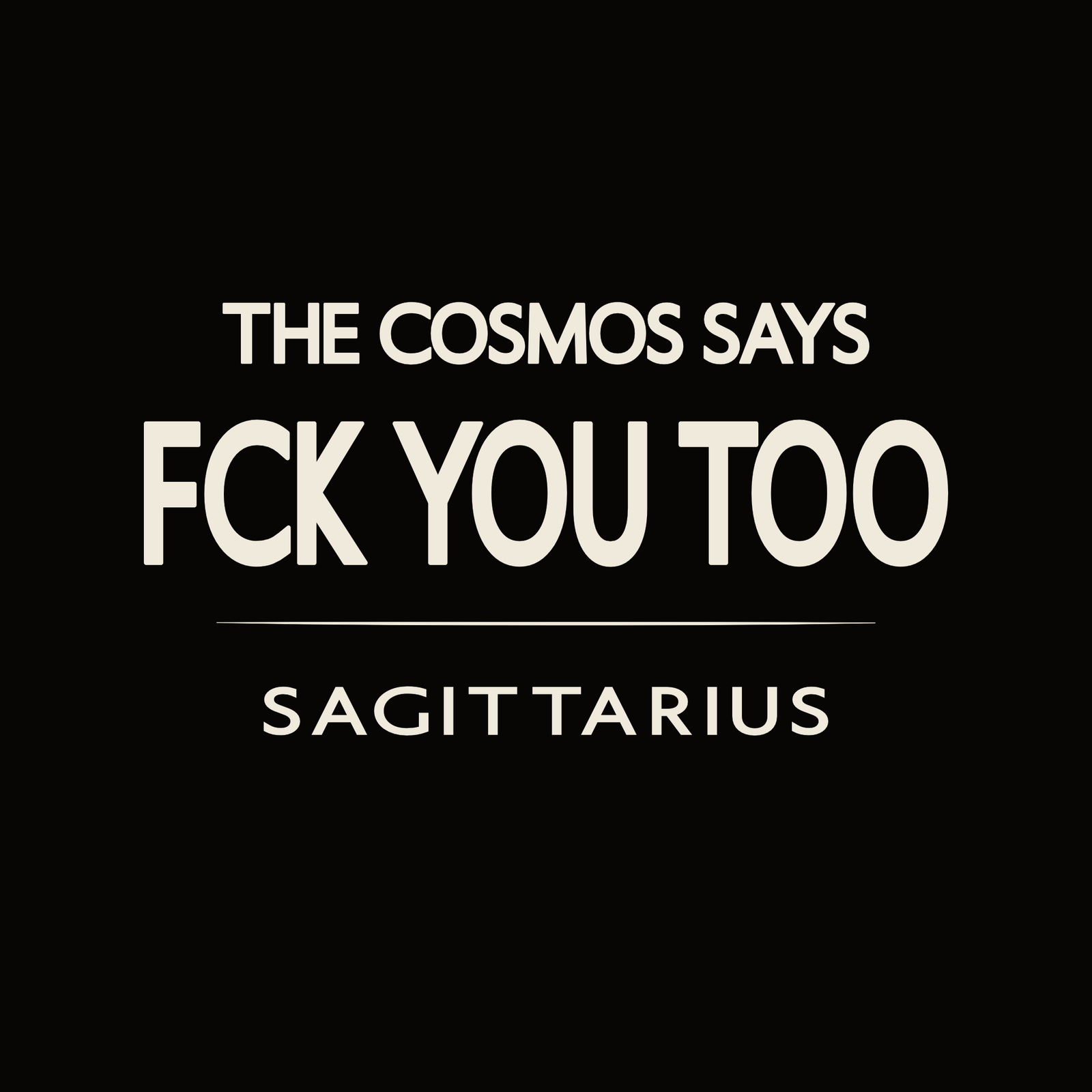 Sagittarius t-shirt design with minimalist typography quote and clean centered layout