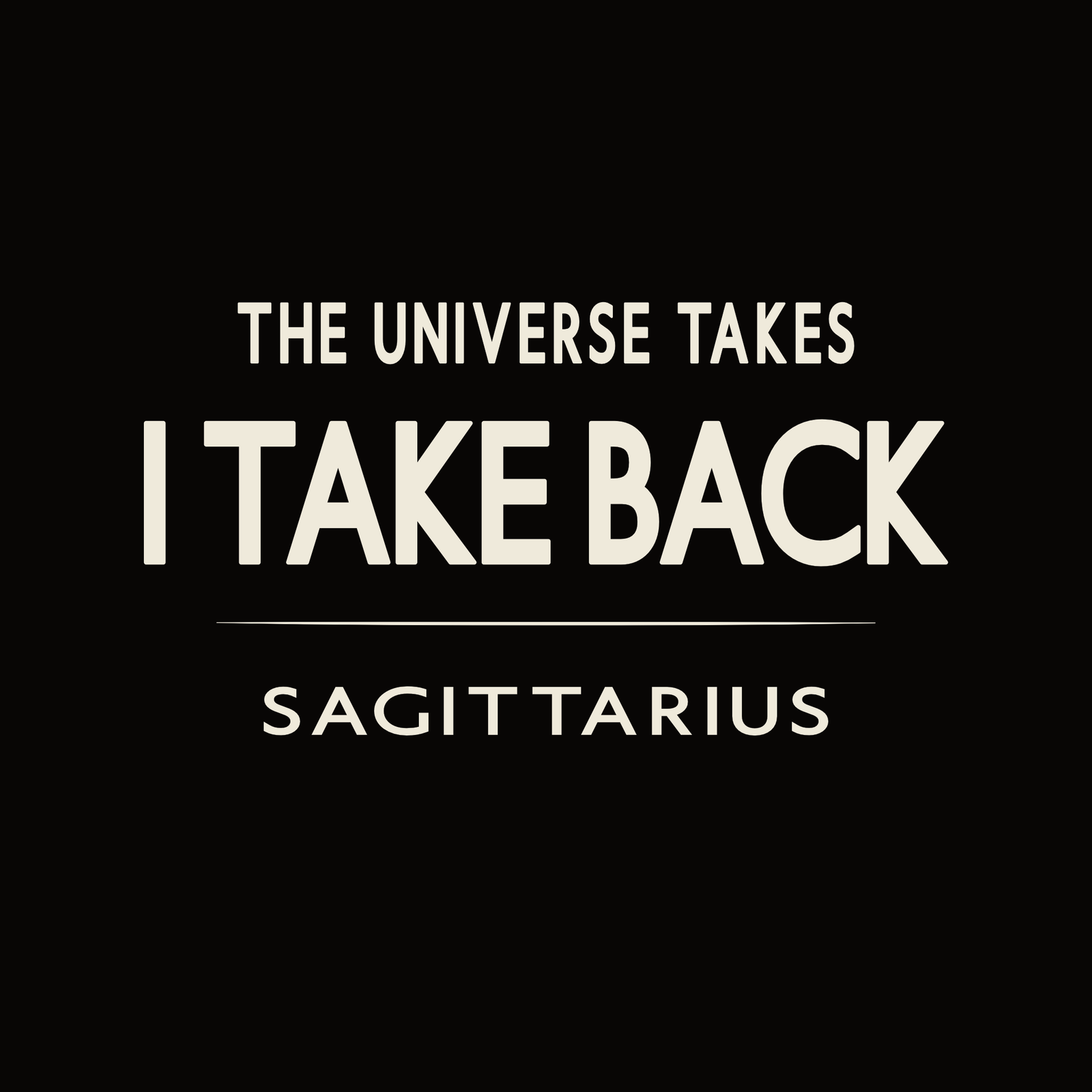 Sagittarius t-shirt design with minimalist typography quote and clean centered layout