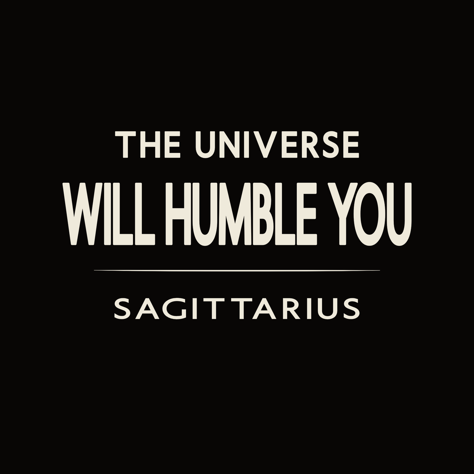 Sagittarius t-shirt design with minimalist typography quote and clean centered layout