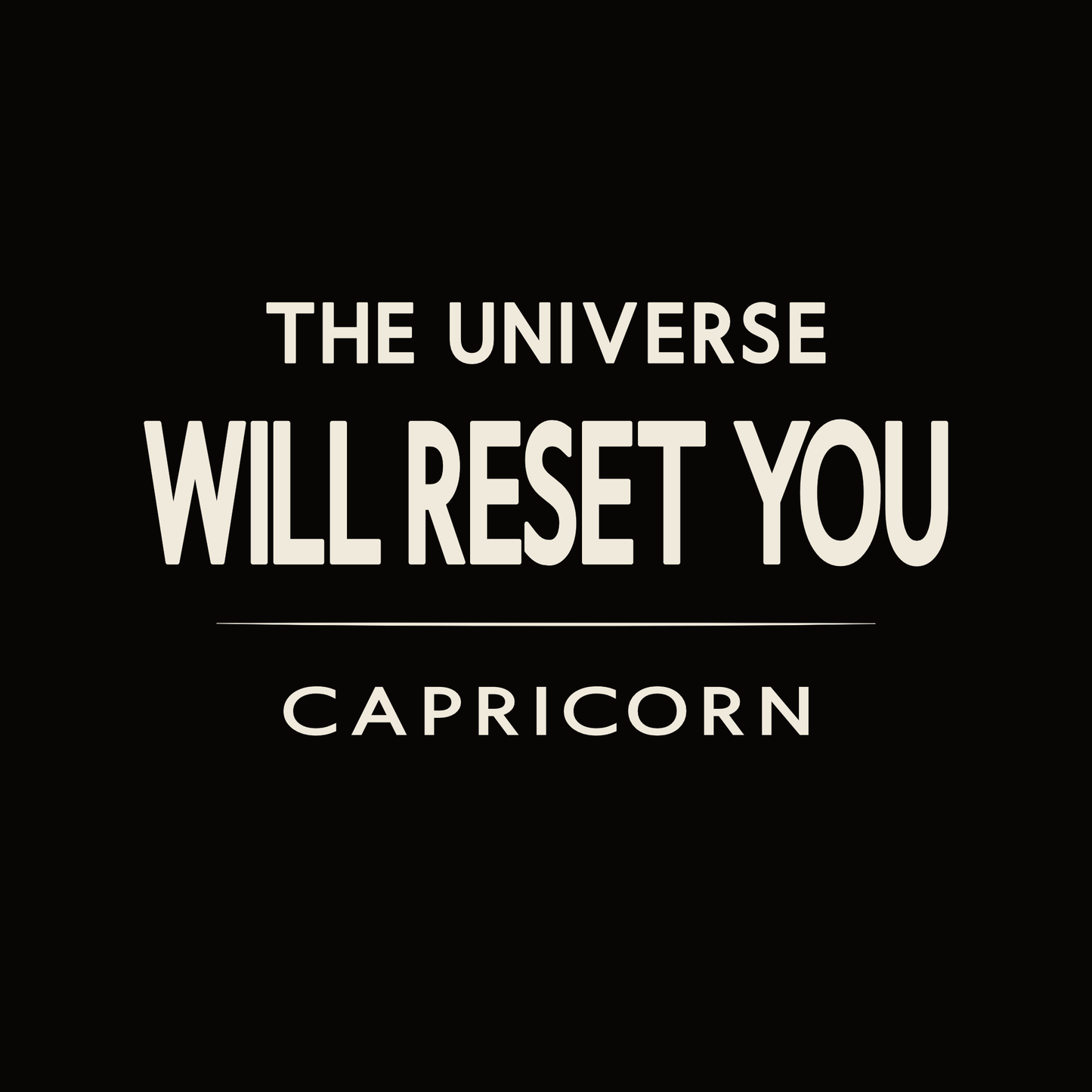 Capricorn t-shirt design with minimalist typography quote and clean centered layout