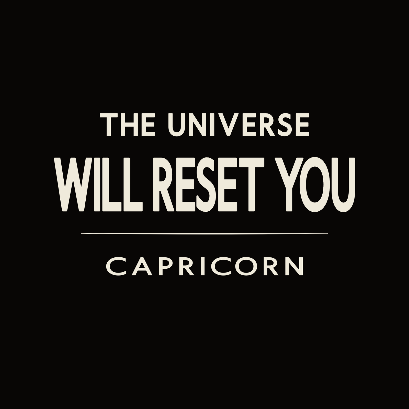 Capricorn t-shirt design with minimalist typography quote and clean centered layout