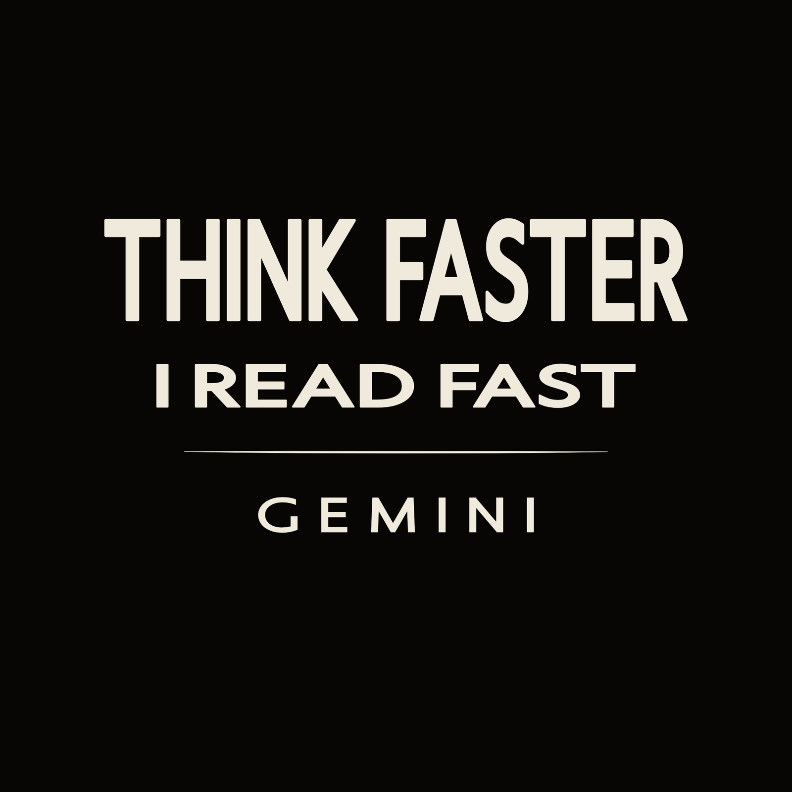 Gemini t-shirt design with minimalist typography quote and clean centered layout