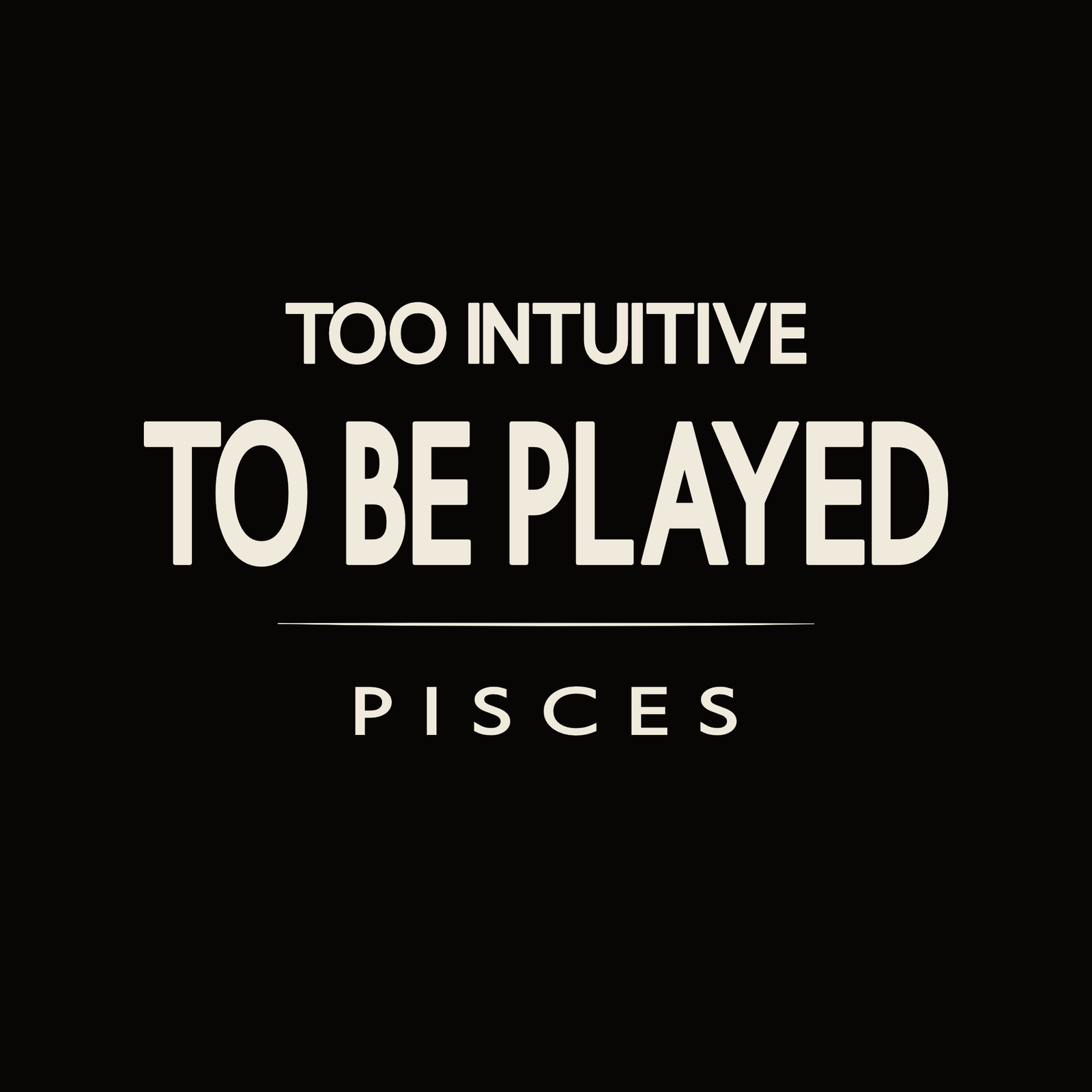 Pisces t-shirt design with minimalist typography quote and clean centered layout