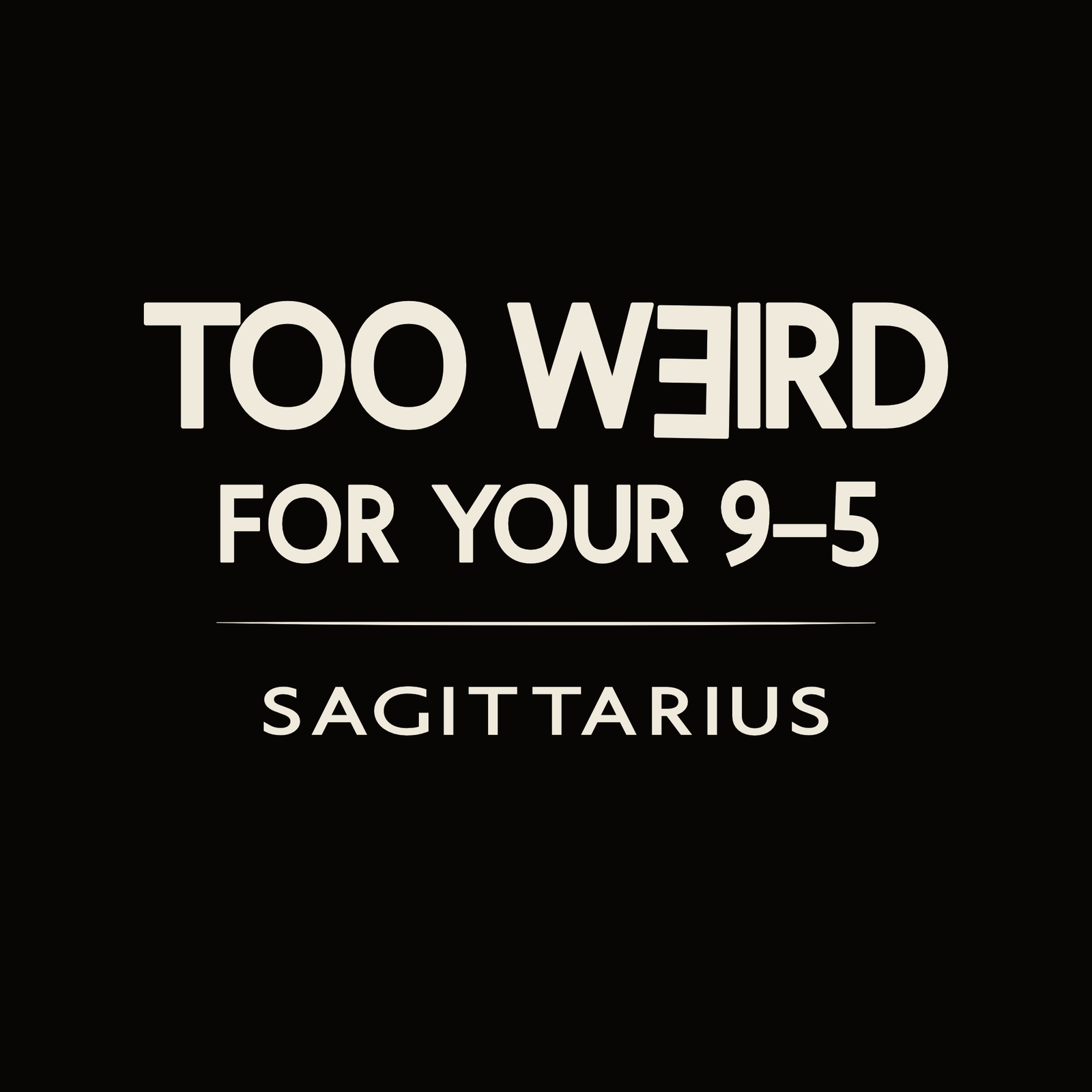 Sagittarius t-shirt design with minimalist typography quote and clean centered layout